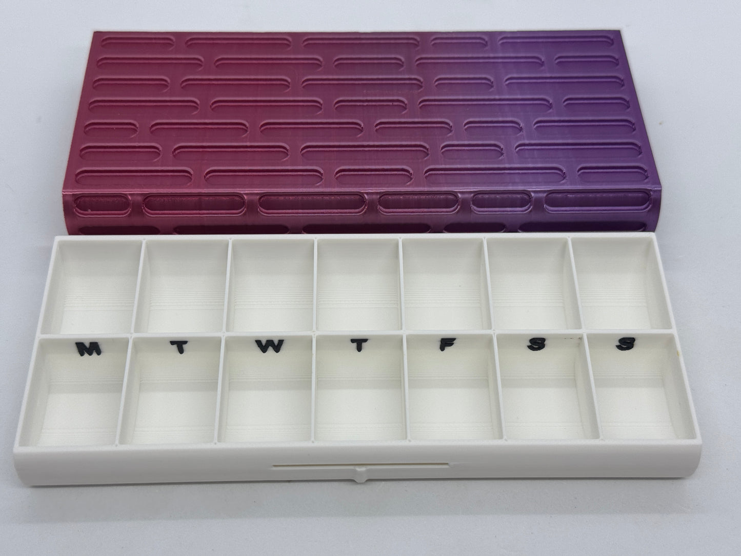 Brick Texture Duo 3D Printed Pill Case