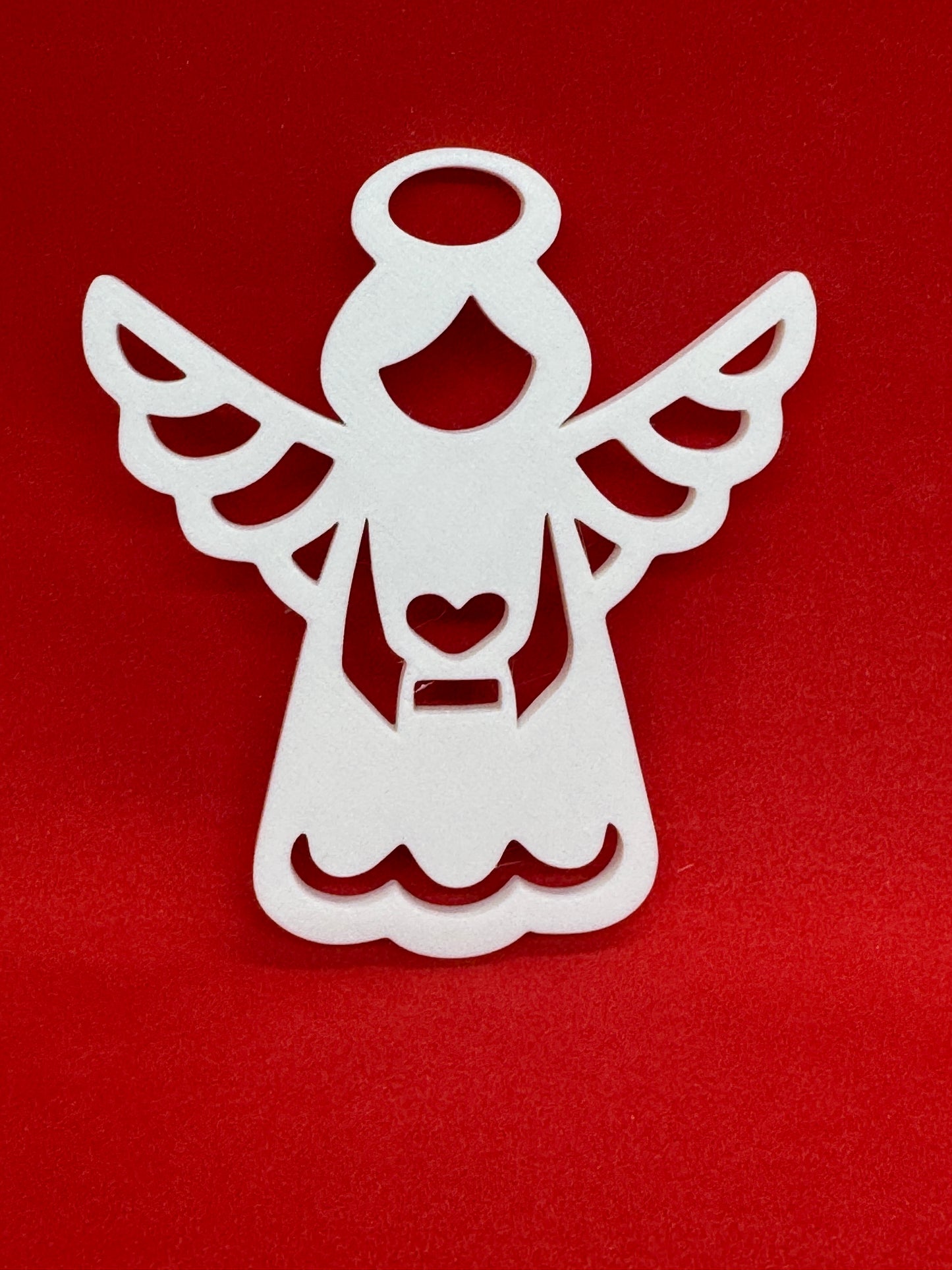 Elegant White Angel Ornaments – 3D Decorative Christmas Tree Set of Five