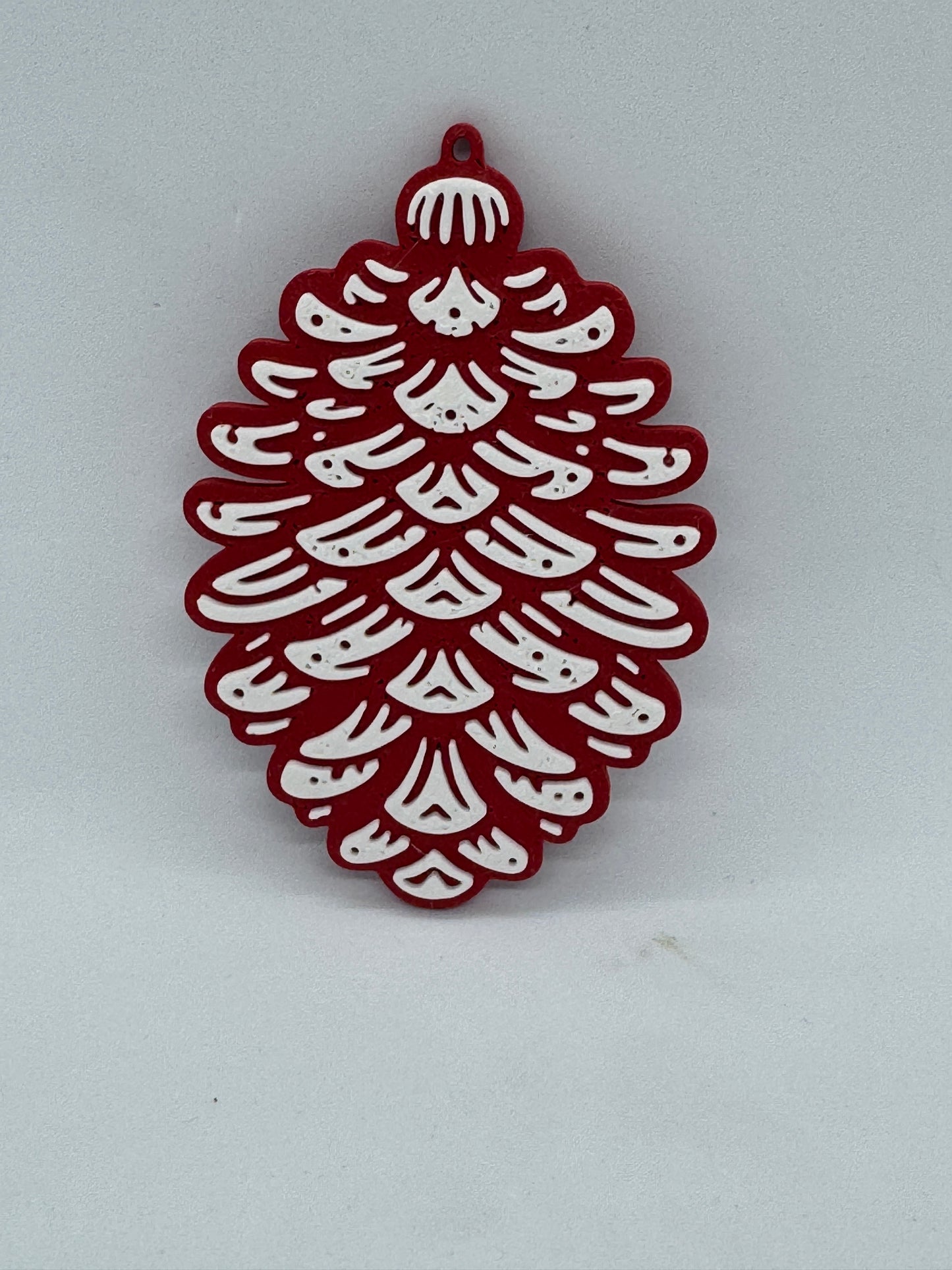 Rustic Red & White Christmas Ornament Set of 10 – Festive Holiday Tree Decorations