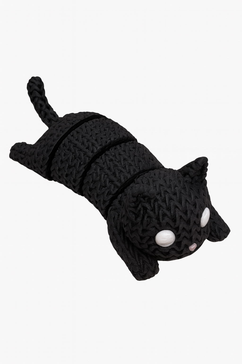 Articulating Knitted Cat Fidget Toy: Flexible 3D Printed Desk Decor