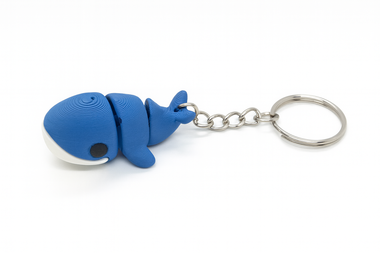 Articulated Baby Blue Whale Keychain: 3D Printed Fidget Toy