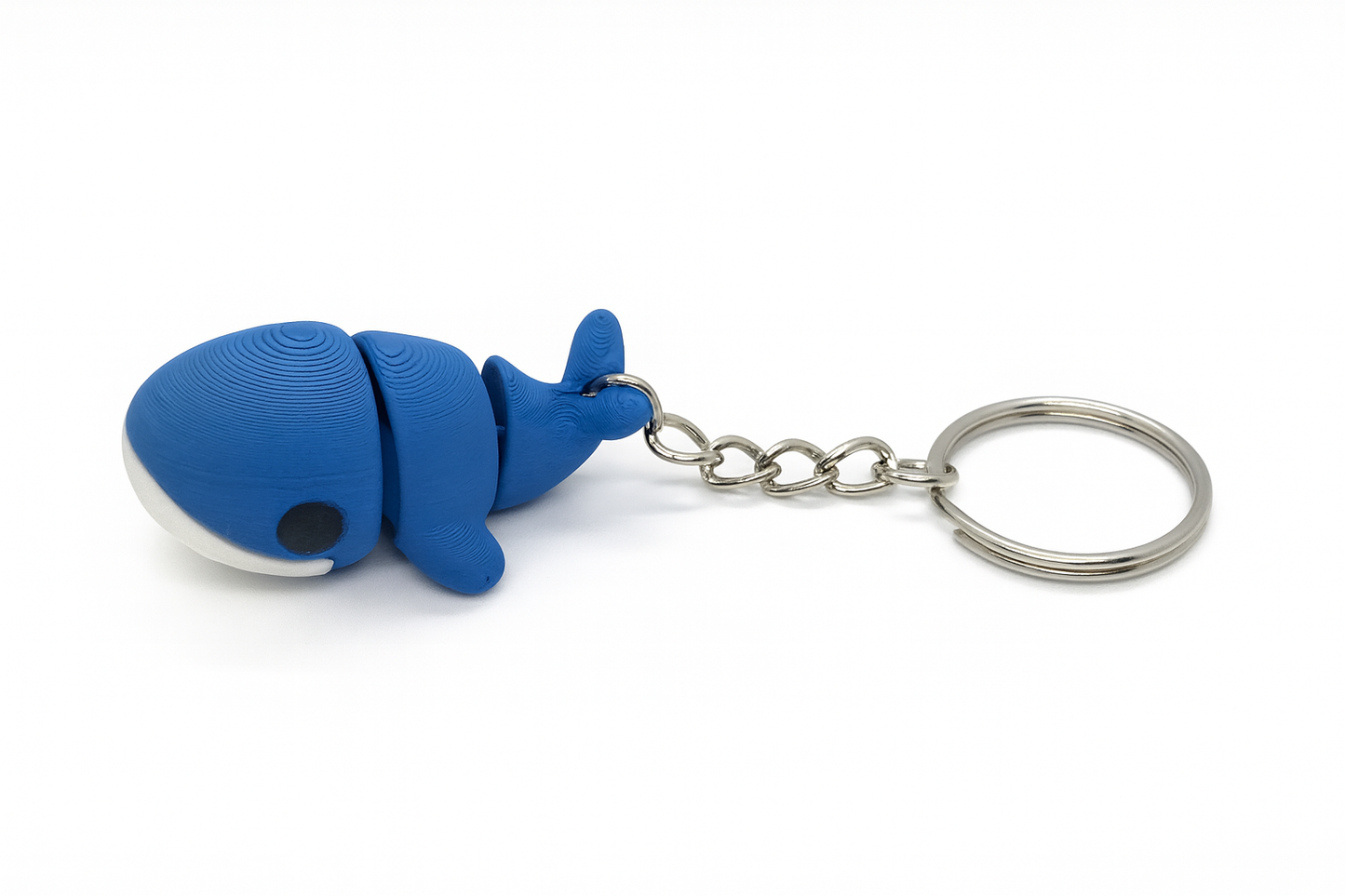 Articulated Baby Blue Whale Keychain: 3D Printed Fidget Toy