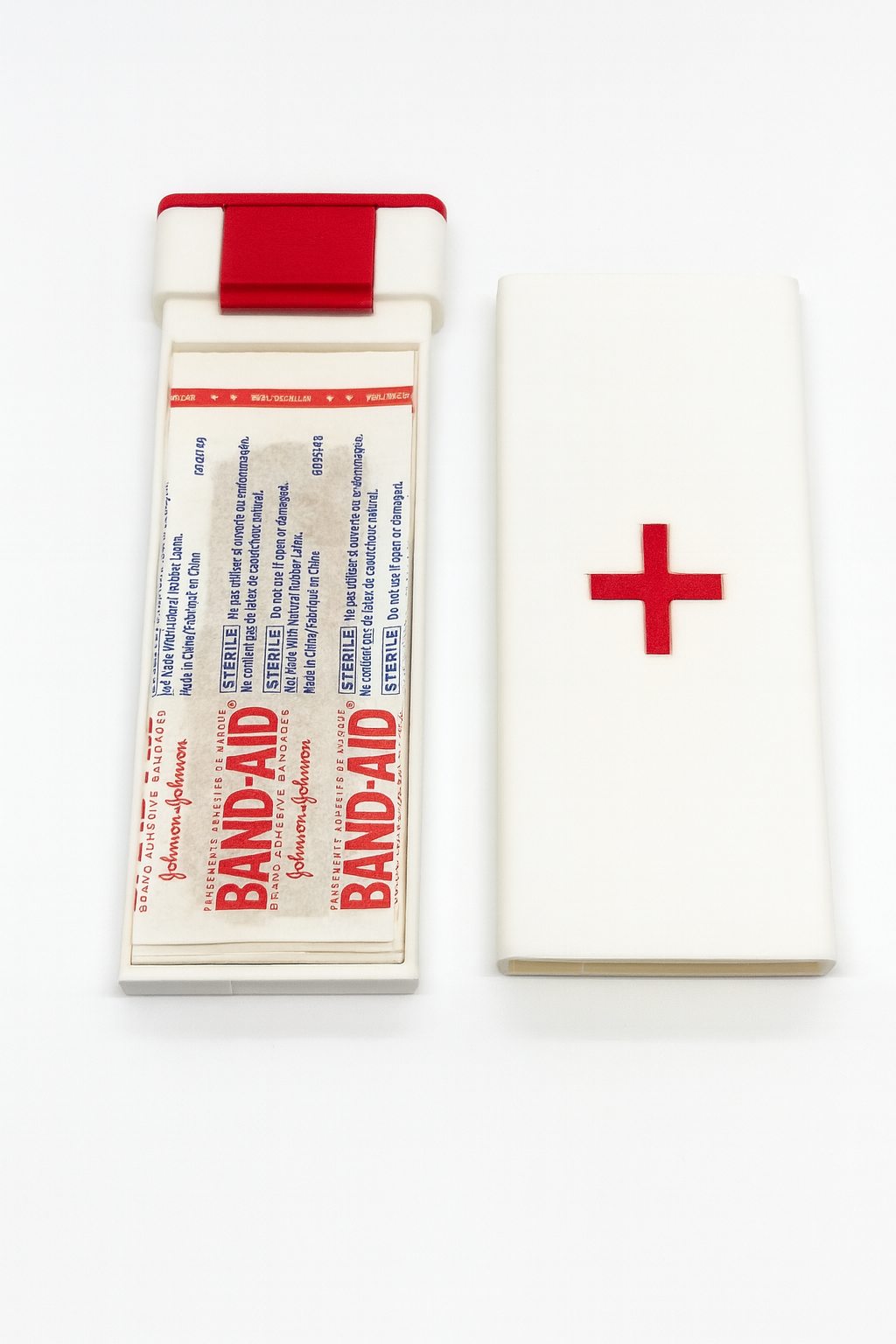Compact Bandage Dispenser with Red Cross: Portable First Aid Holder