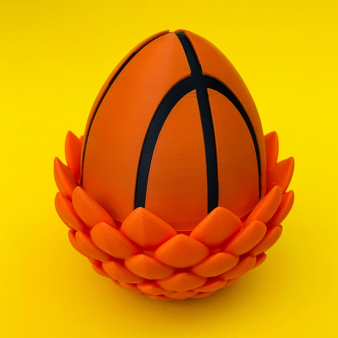 Basketball Dragon with Egg – Articulated Fantasy Figurine – Sports Fan Collectible – Unique Dragon Lover Gift