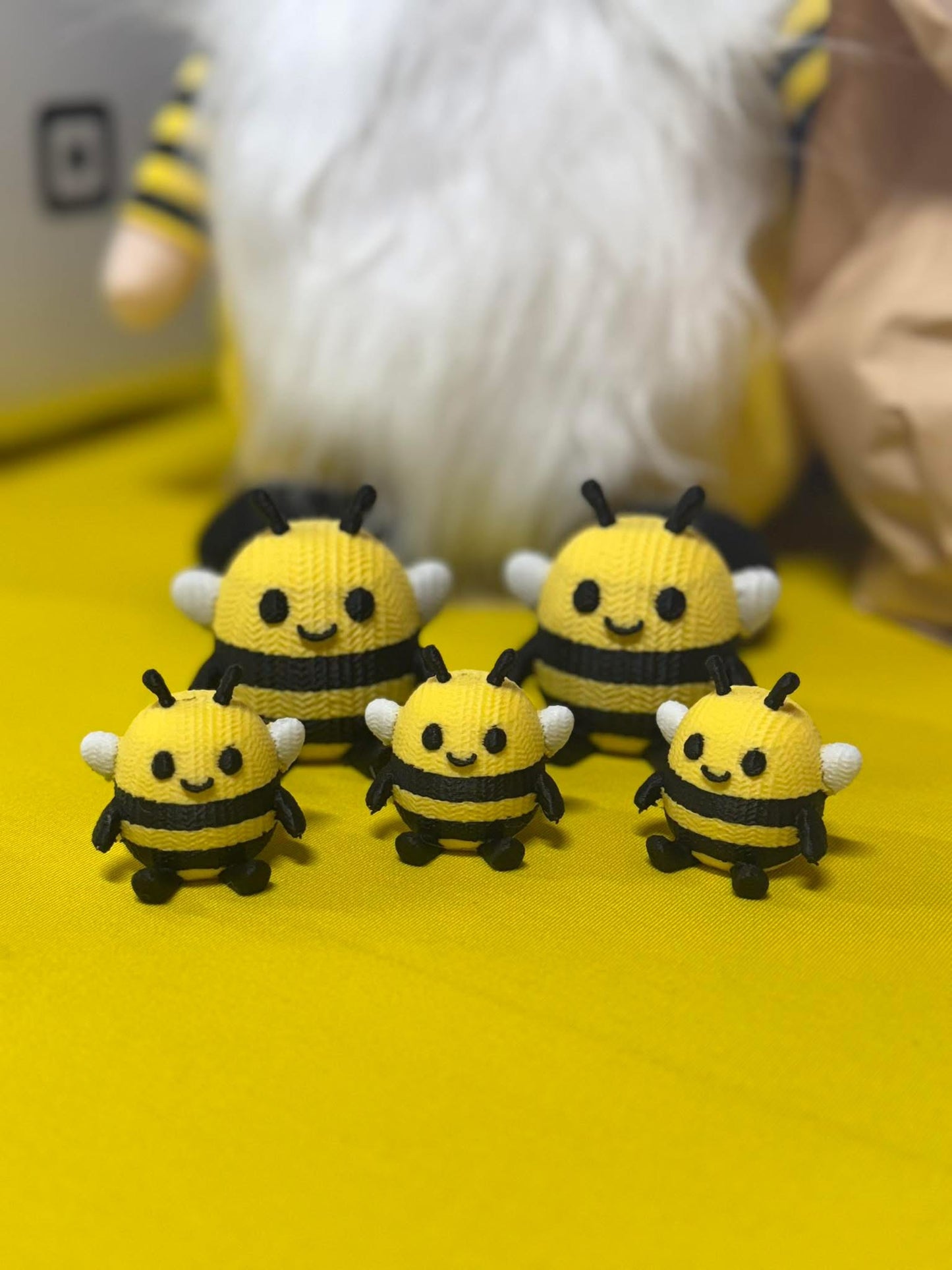 Cute Knitted Bumble Bee Plush – Bee Toy for Kids & Home Décor