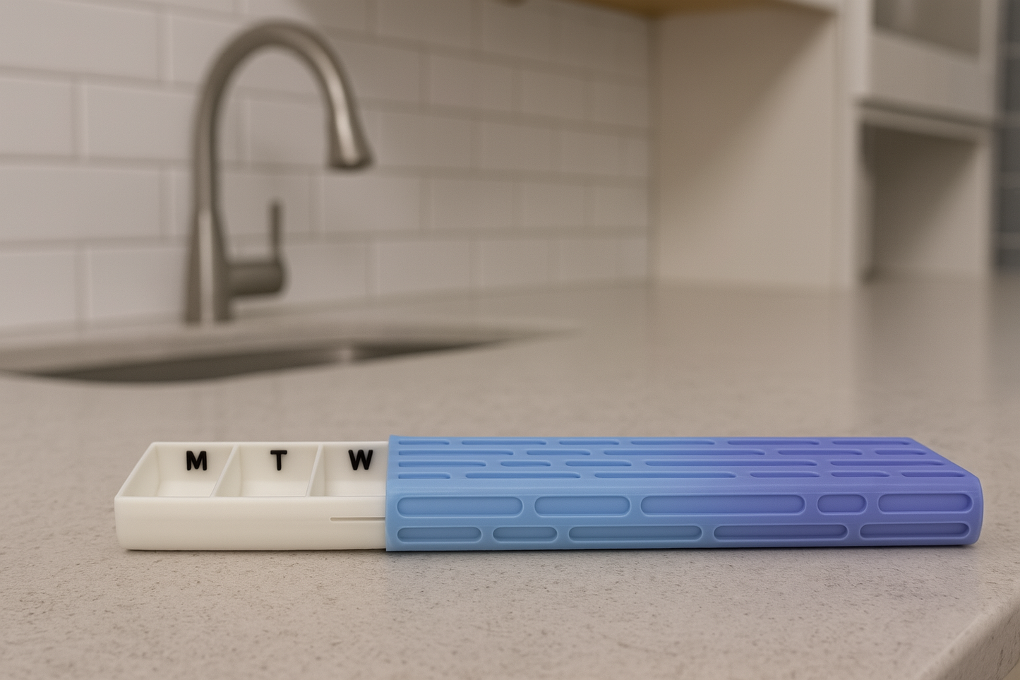 Brick Texture Slim 3D Printed Pill Case