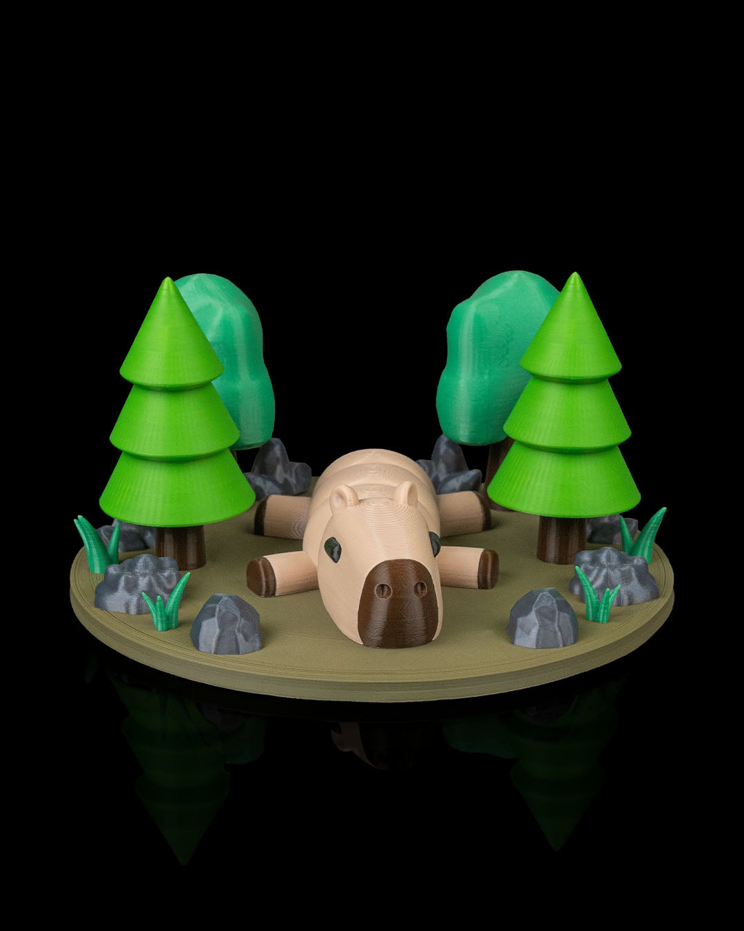 Cute Capybara Figurine – 3D Printed Animal Desk Toy/Collectible | Adorable Capybara Home Décor/Unique Gift for Animal Lovers