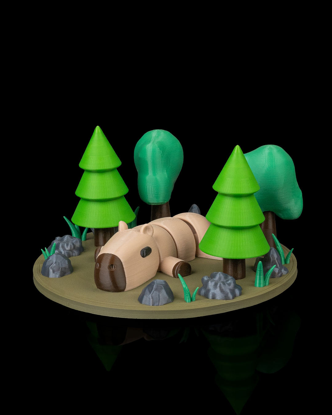Cute Capybara Figurine – 3D Printed Animal Desk Toy/Collectible | Adorable Capybara Home Décor/Unique Gift for Animal Lovers