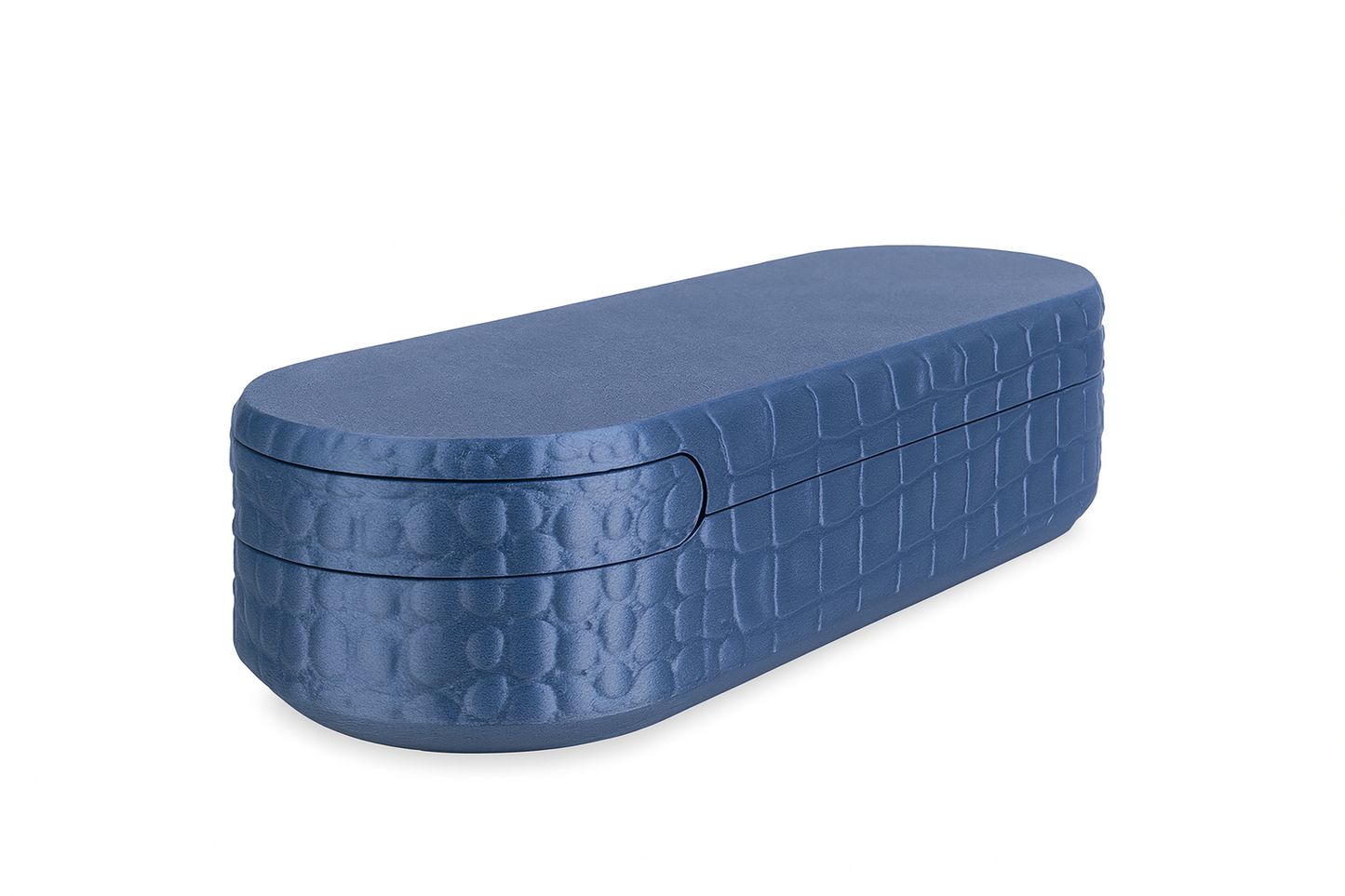 Exotic Croc Texture Desk Organizer Kit | Modern Luxury Oval Tray | Minimalist Office Decor | Stylish 3D Printed Storage Gift