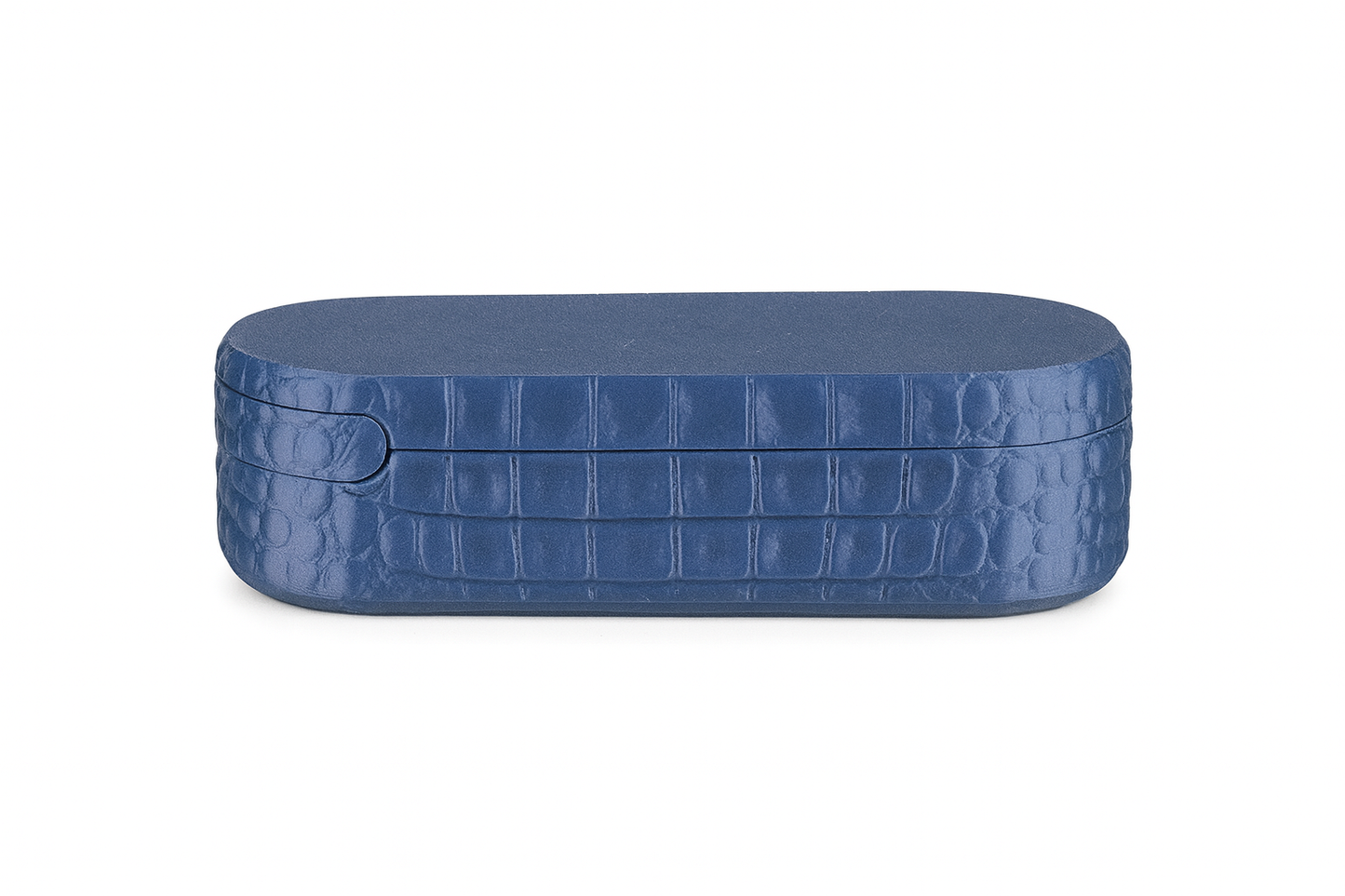Exotic Croc Texture Desk Organizer Kit | Modern Luxury Oval Tray | Minimalist Office Decor | Stylish 3D Printed Storage Gift
