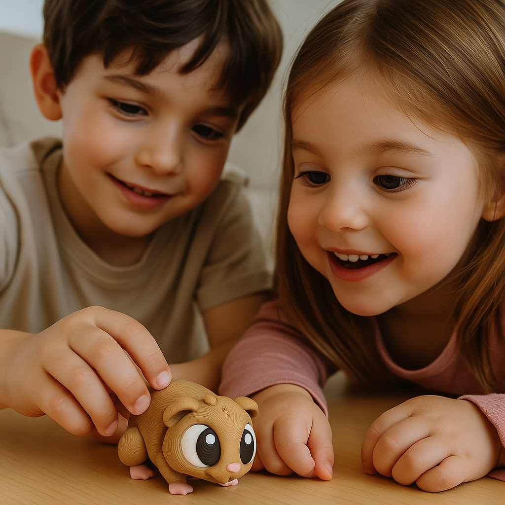 Flexible Guinea Pig Fidget Toy - Articulated 3D Printed Animal Desk Companion for Kids & Collectors
