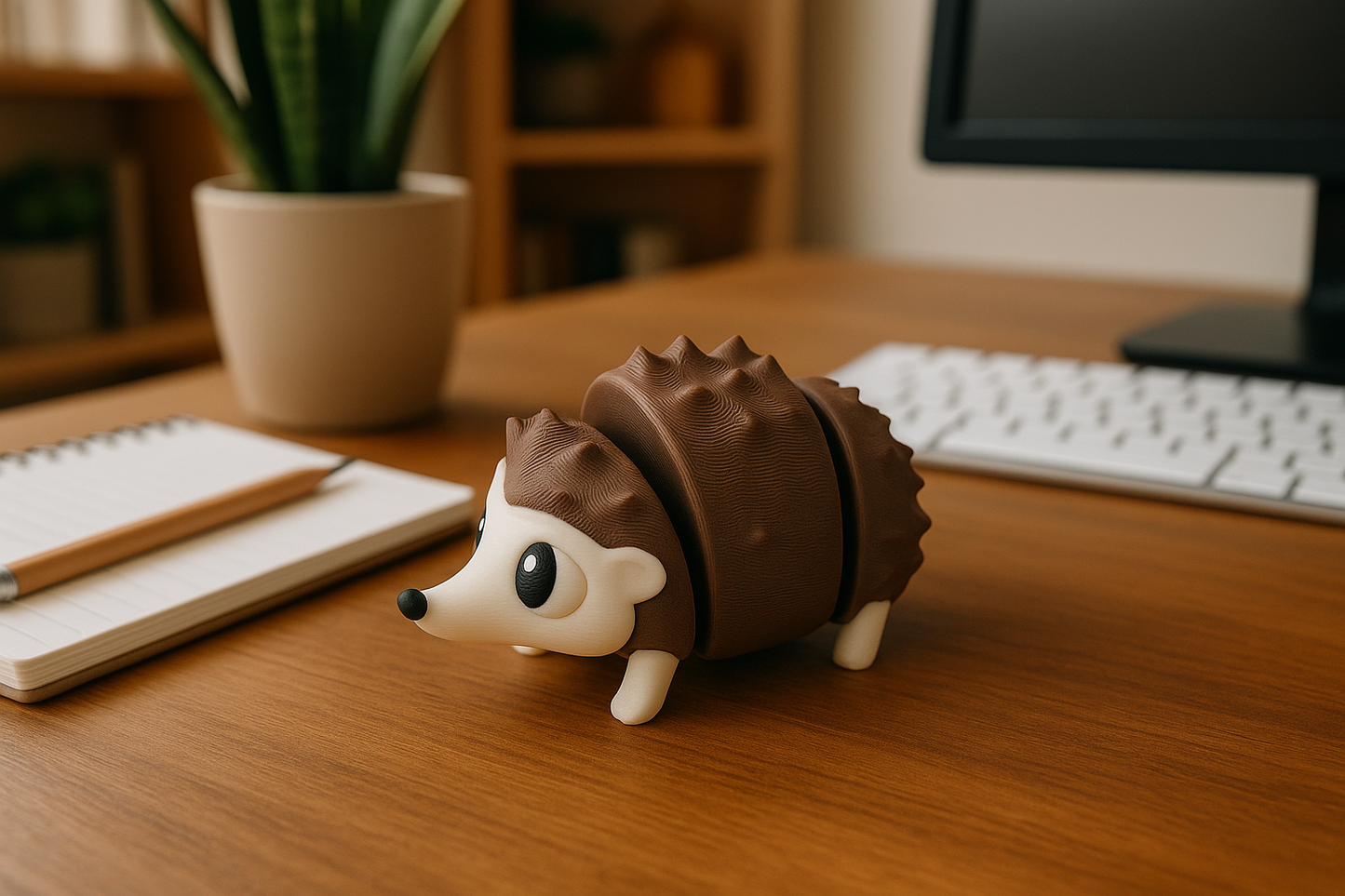Articulated Flexi Hedgehog Toy – 3D Printed Fidget Animal