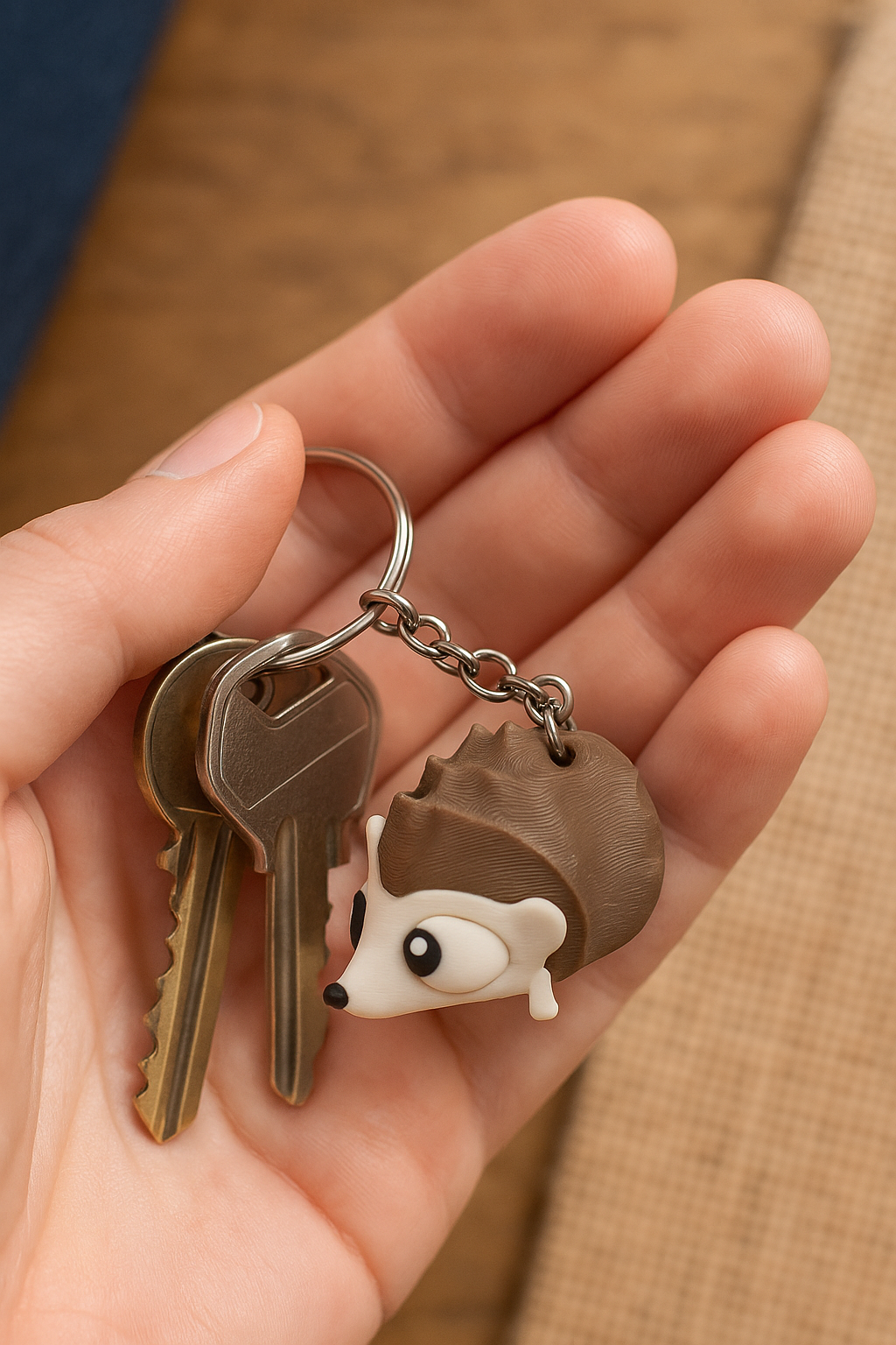 Articulated Flexi Hedgehog Keychain – Articulated 3D Printed Animal Fidget Toy