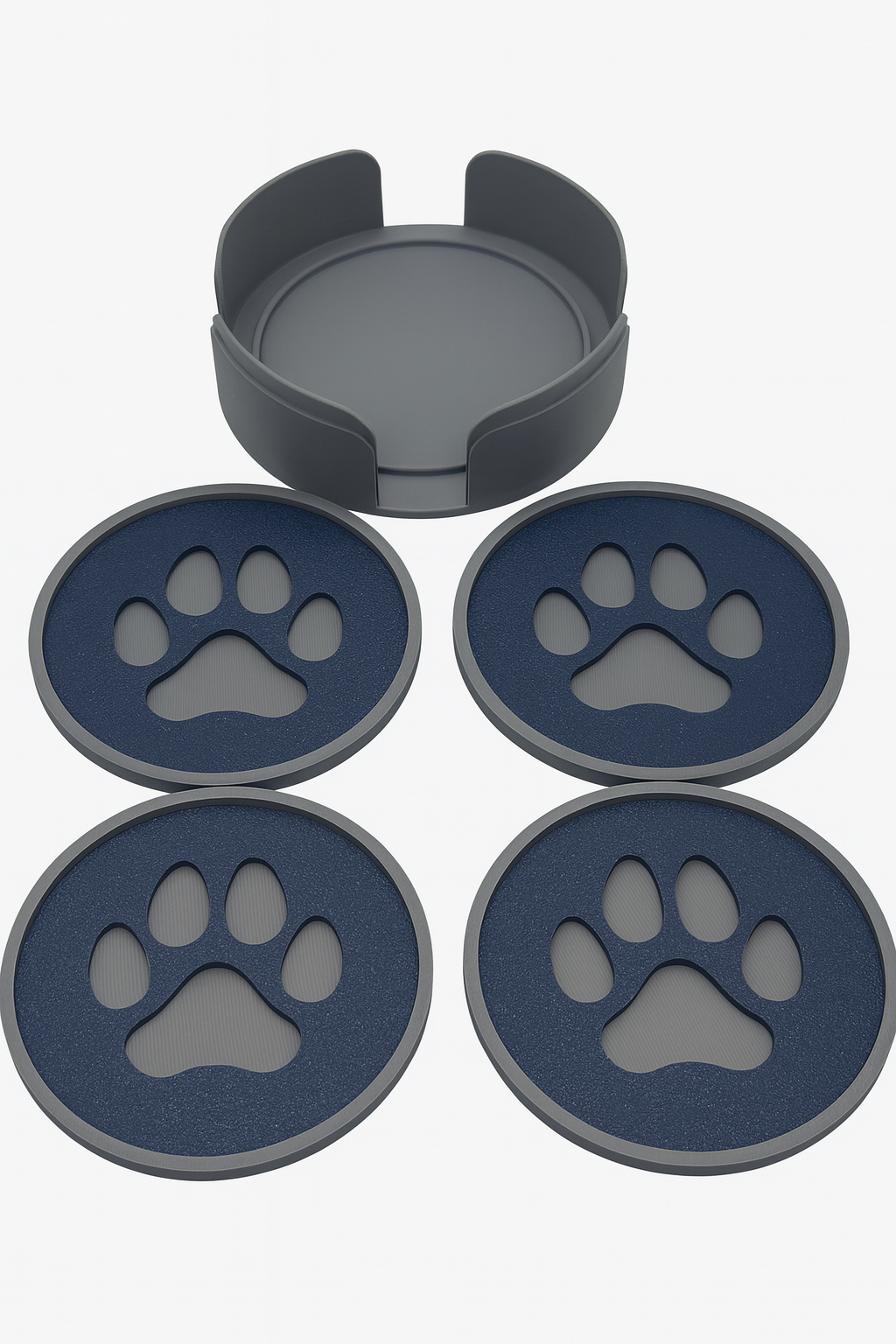 Pawfect Coasters – Bold Paw Print Drink Coaster Set for Pet Lovers