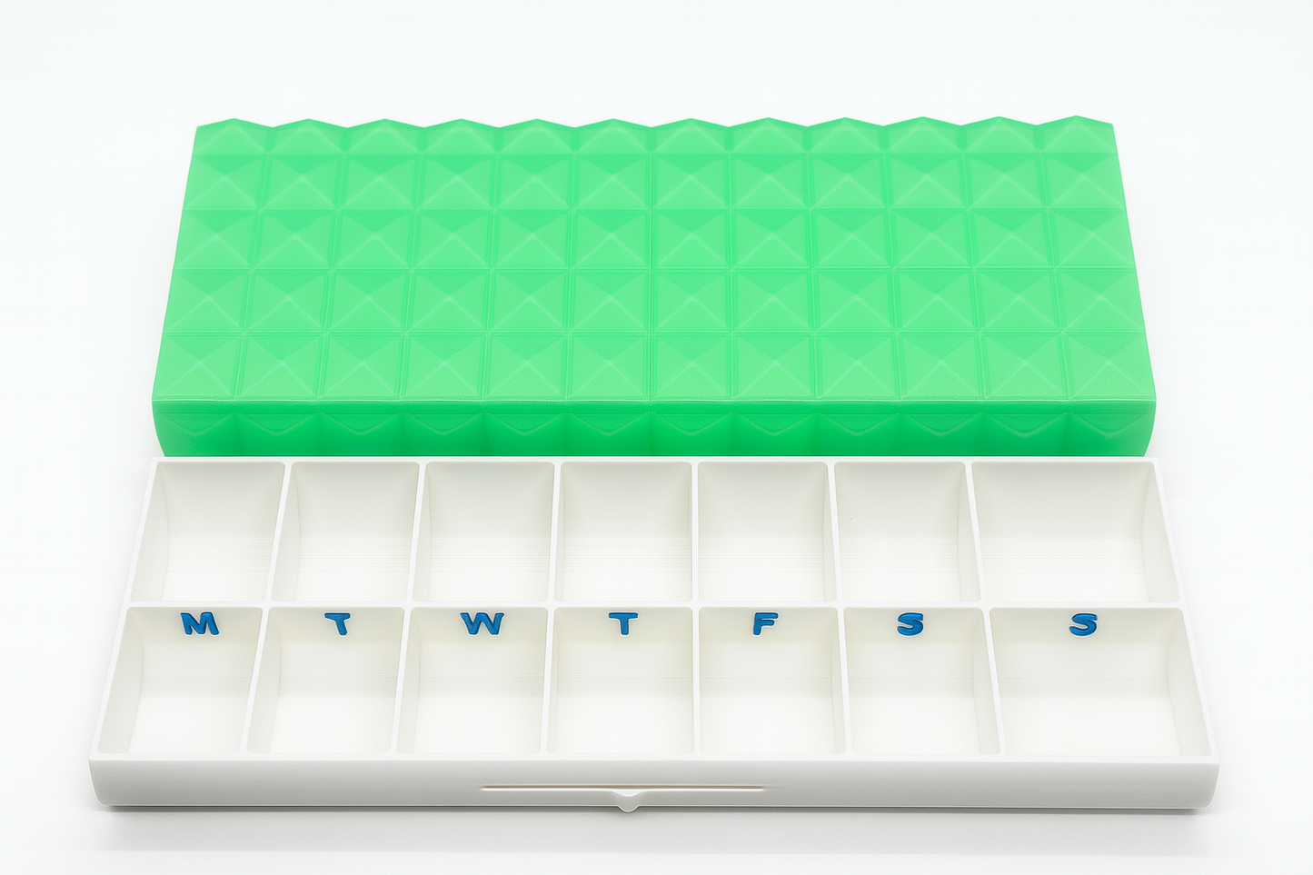 Diamond Texture Duo 3D Printed Pill Case