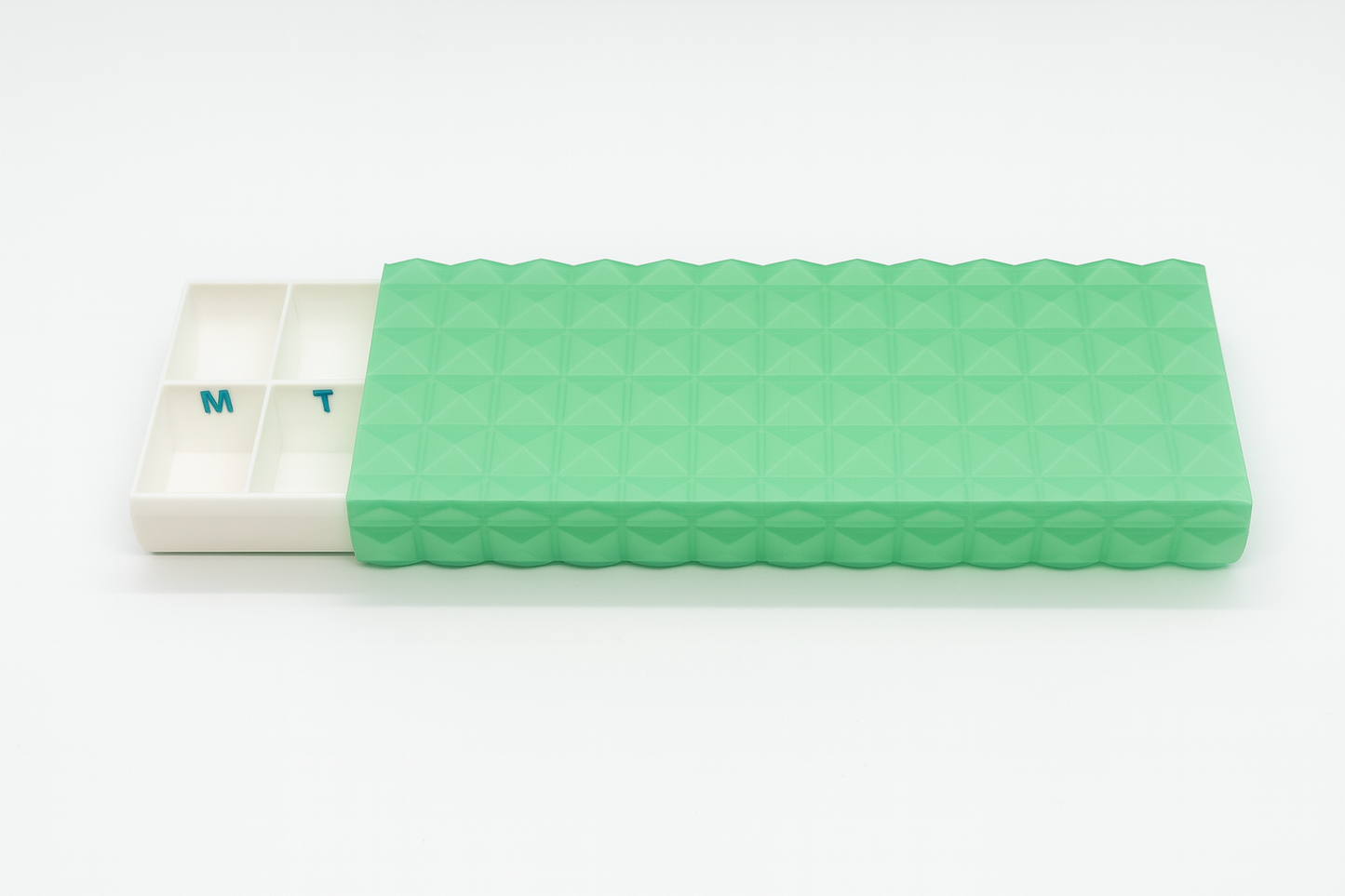 Diamond Texture Duo 3D Printed Pill Case