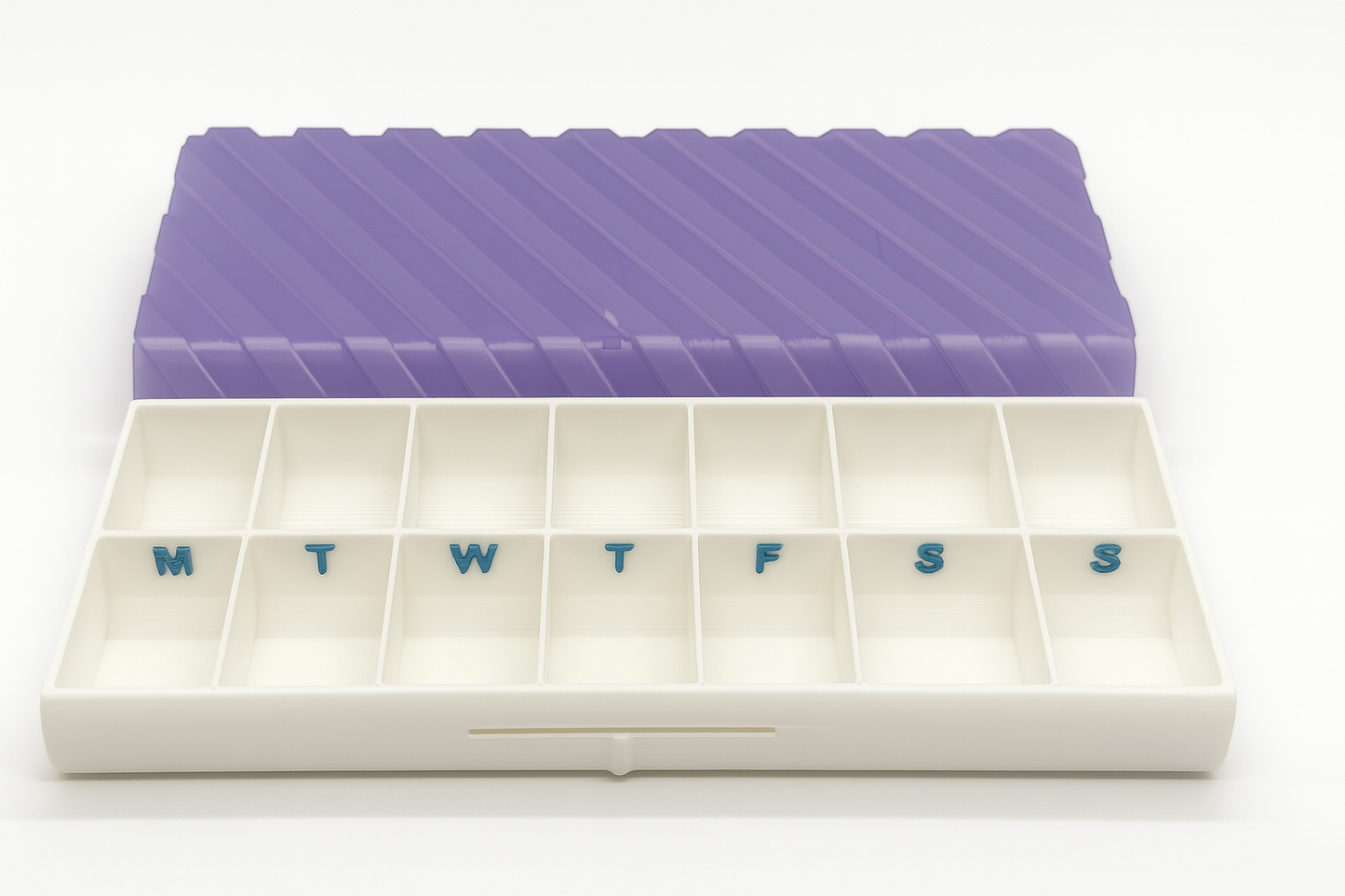 Ridge Texture Duo 3D Printed Pill Case