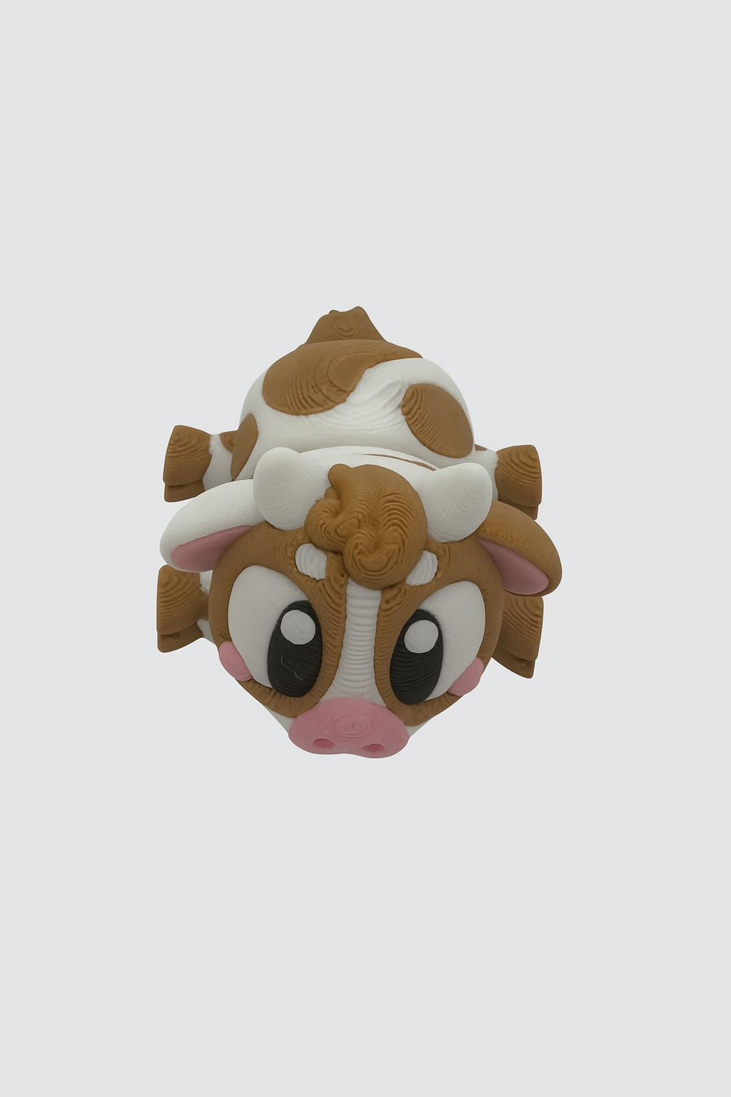 3D Printed Articulated Cow Fidget Toy: Multicolor Farm Animal Figure