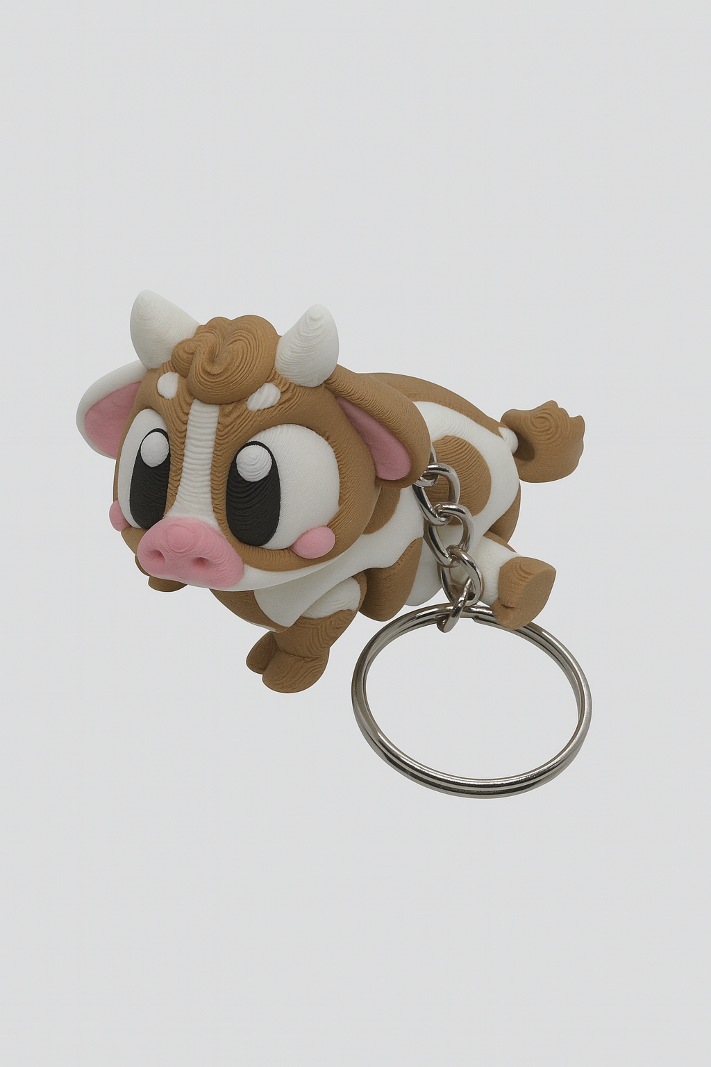 Articulated Multicolor Cow Keychain: 3D Printed Fidget Toy