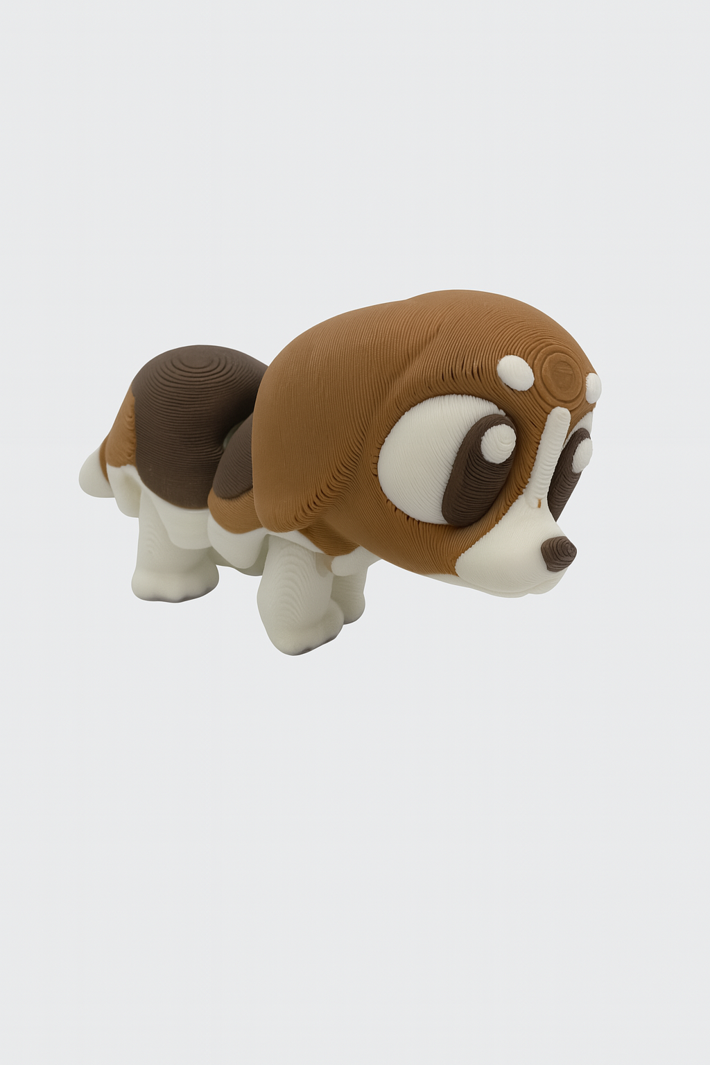 3D Printed Articulated Beagle Puppy Fidget Toy: Desk Decor for Dog Lovers