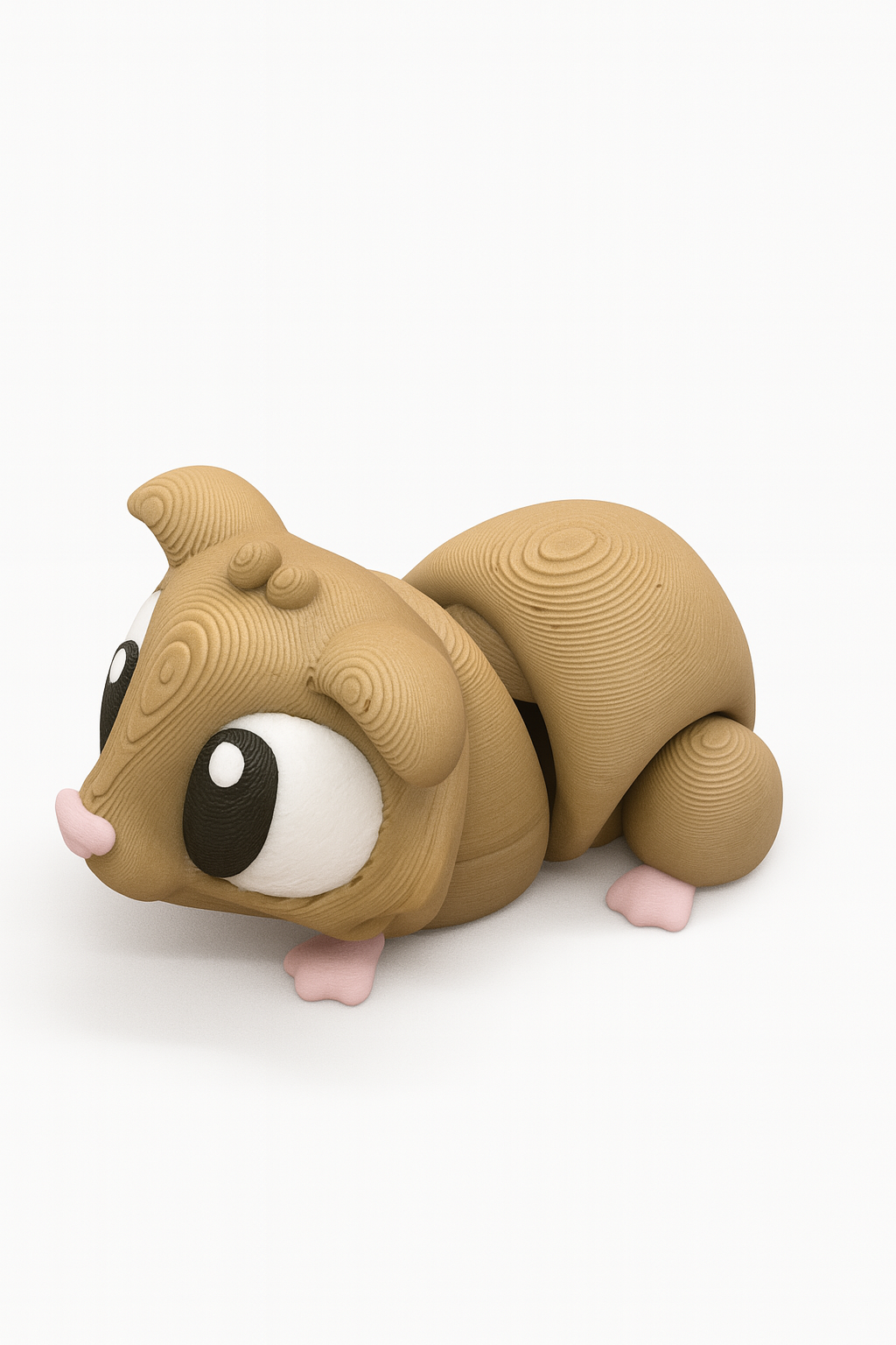 Flexible Guinea Pig Fidget Toy - Articulated 3D Printed Animal Desk Companion for Kids & Collectors