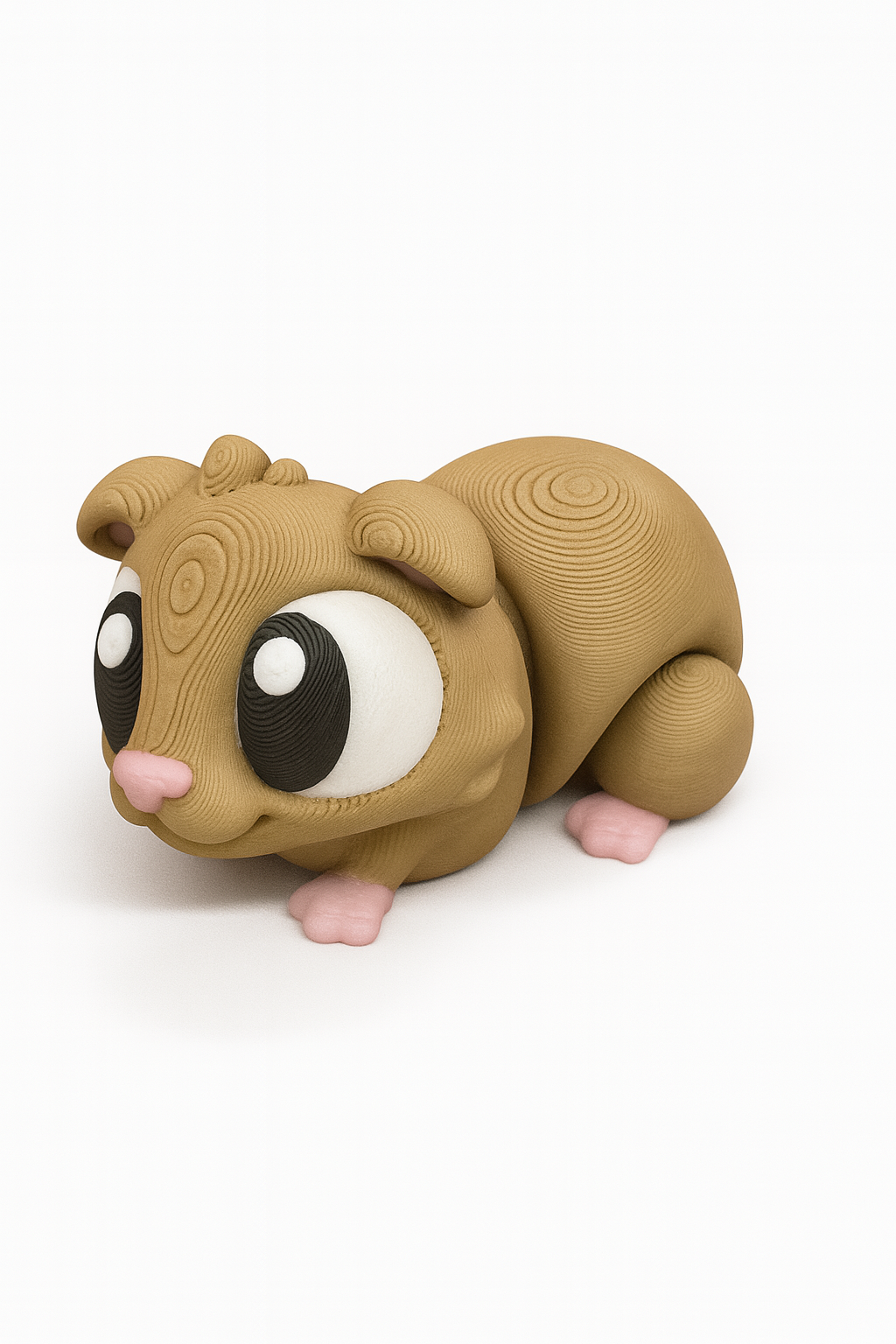Flexible Guinea Pig Fidget Toy - Articulated 3D Printed Animal Desk Companion for Kids & Collectors