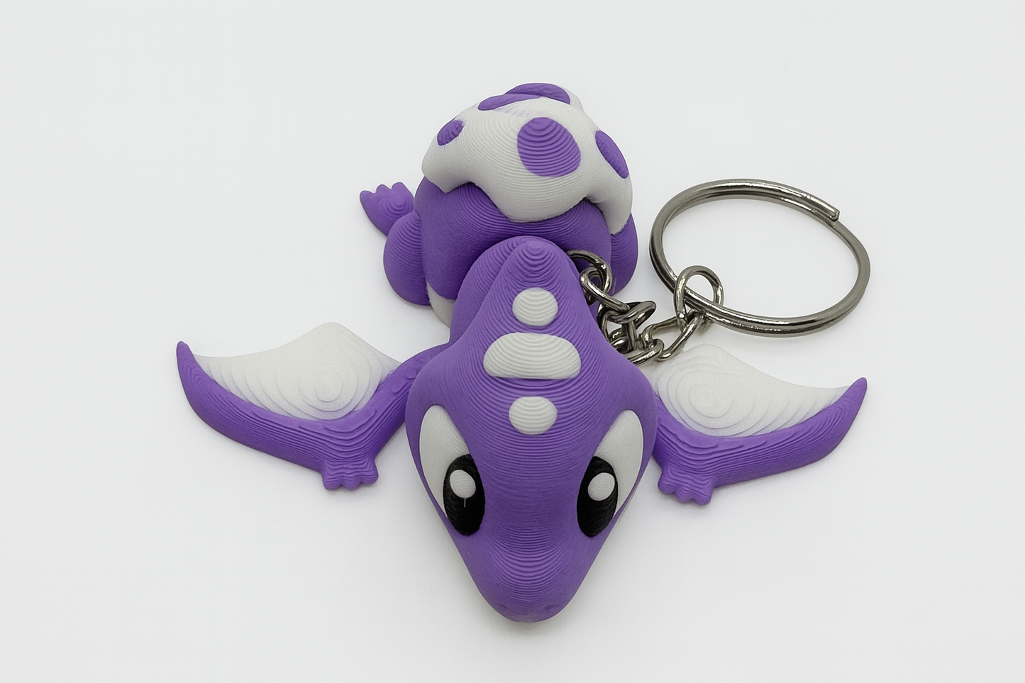 Articulated Purple Pterodactyl with Egg Keychain – Articulating Dinosaur