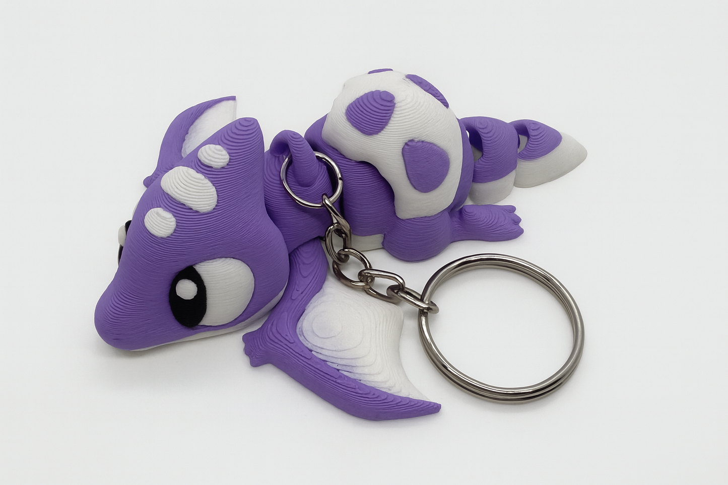 Articulated Purple Pterodactyl with Egg Keychain – Articulating Dinosaur