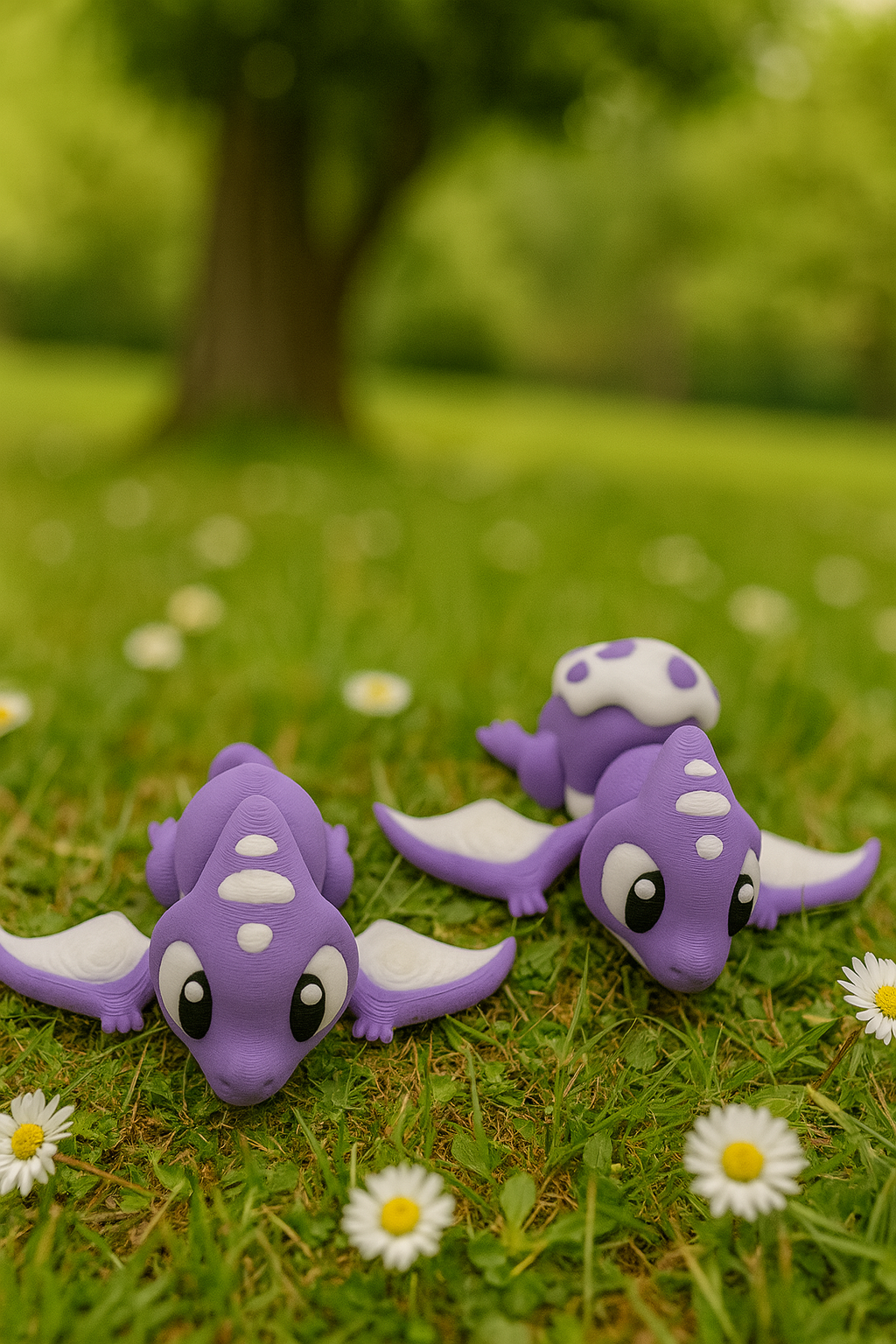 Articulated Purple Pterodactyl with Egg Toy – Articulating Dinosaur