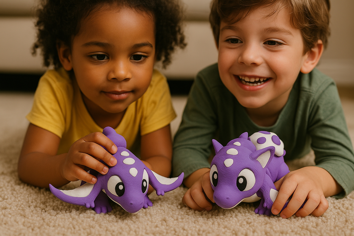 Articulated Purple Pterodactyl with Egg Toy – Articulating Dinosaur