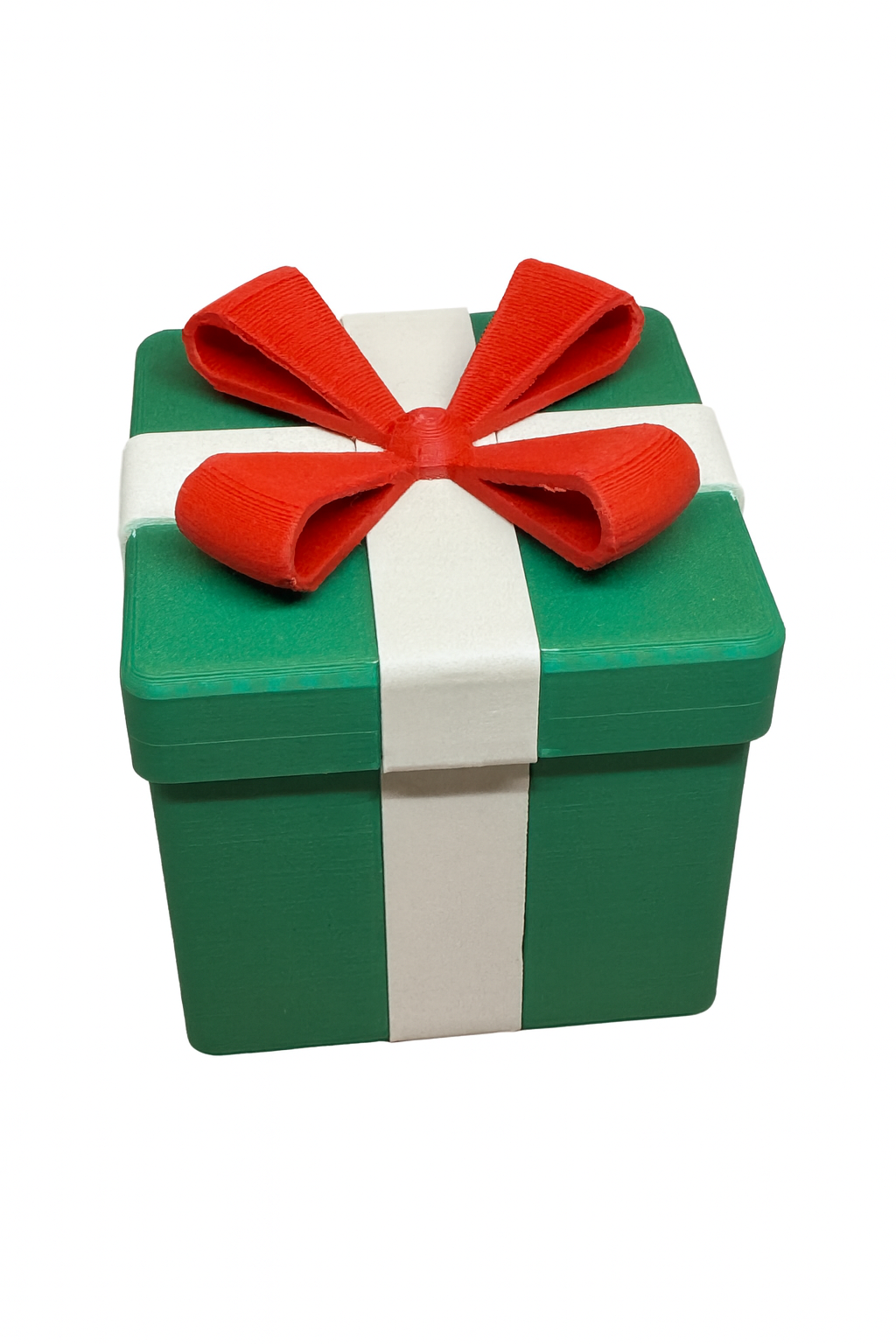 Festive Holiday Gift Box with Red Bow – Christmas Present Box for Candy, Jewelry, and Small Gifts