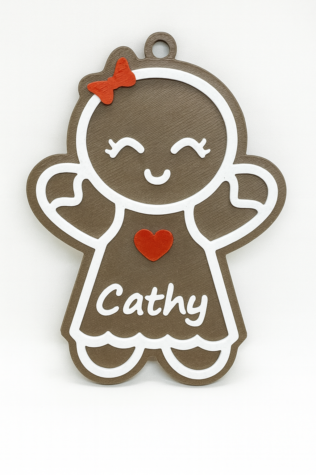 Personalized Gingerbread Couple Ornaments – Custom Name Christmas Decor, Cute Gingerbread Man & Woman Tree Decorations