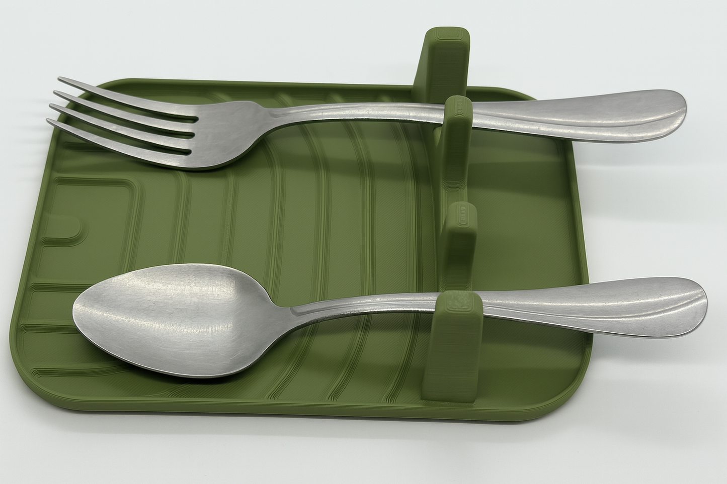 Utensil Rest with Drip Tray – Heat-Resistant Utensil Holder