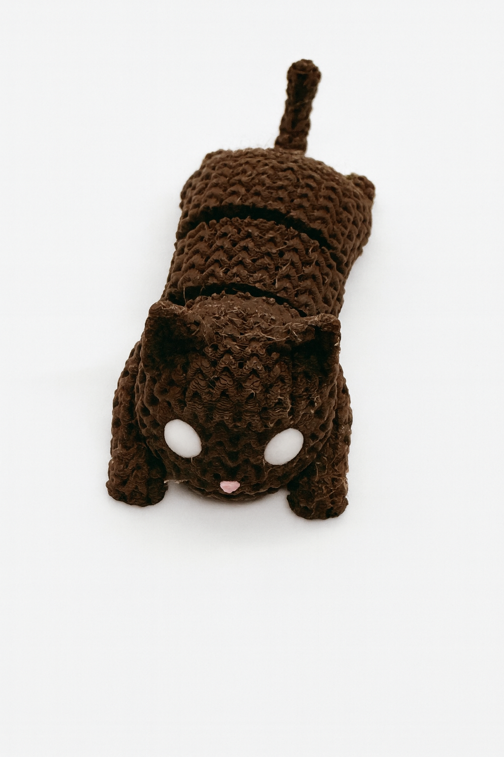 Articulating Knitted Cat Fidget Toy: Flexible 3D Printed Desk Decor