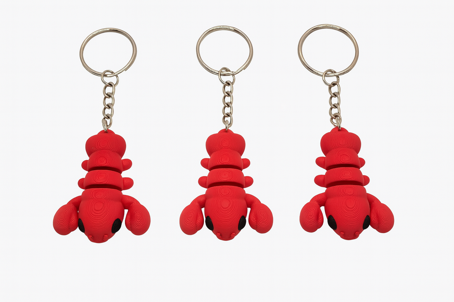 Articulated Red Lobster Keychain – 3D Printed Flexible Sea Creature for Kids & Collectors