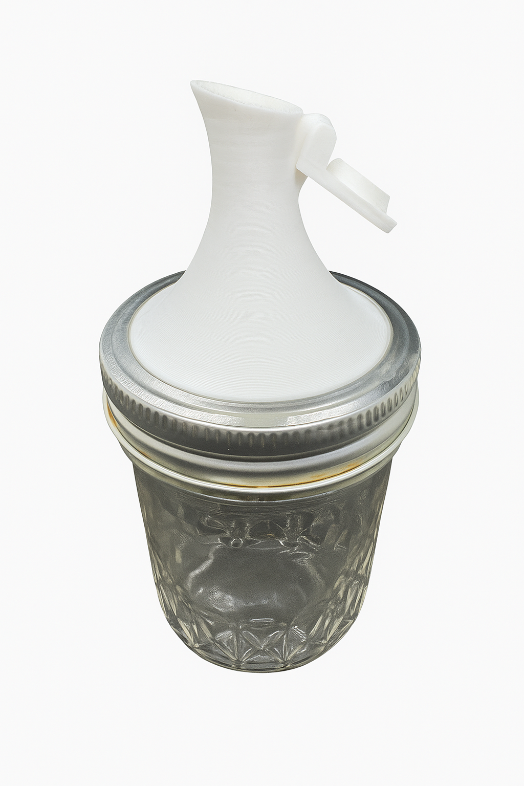 3D Printed Mason Jar Pour Spout Lid: Liquid Dispenser Top