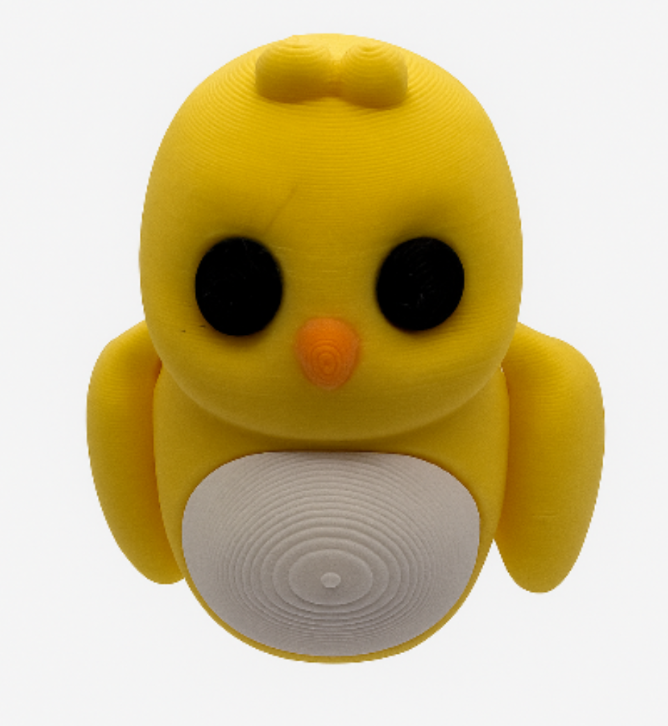 3D Printed Chick Fidget Toy: Poseable Bird Desk Decor
