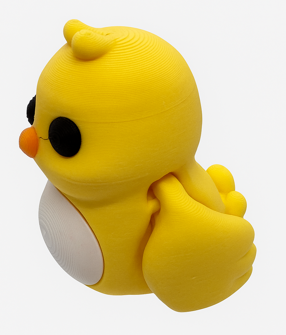3D Printed Chick Fidget Toy: Poseable Bird Desk Decor