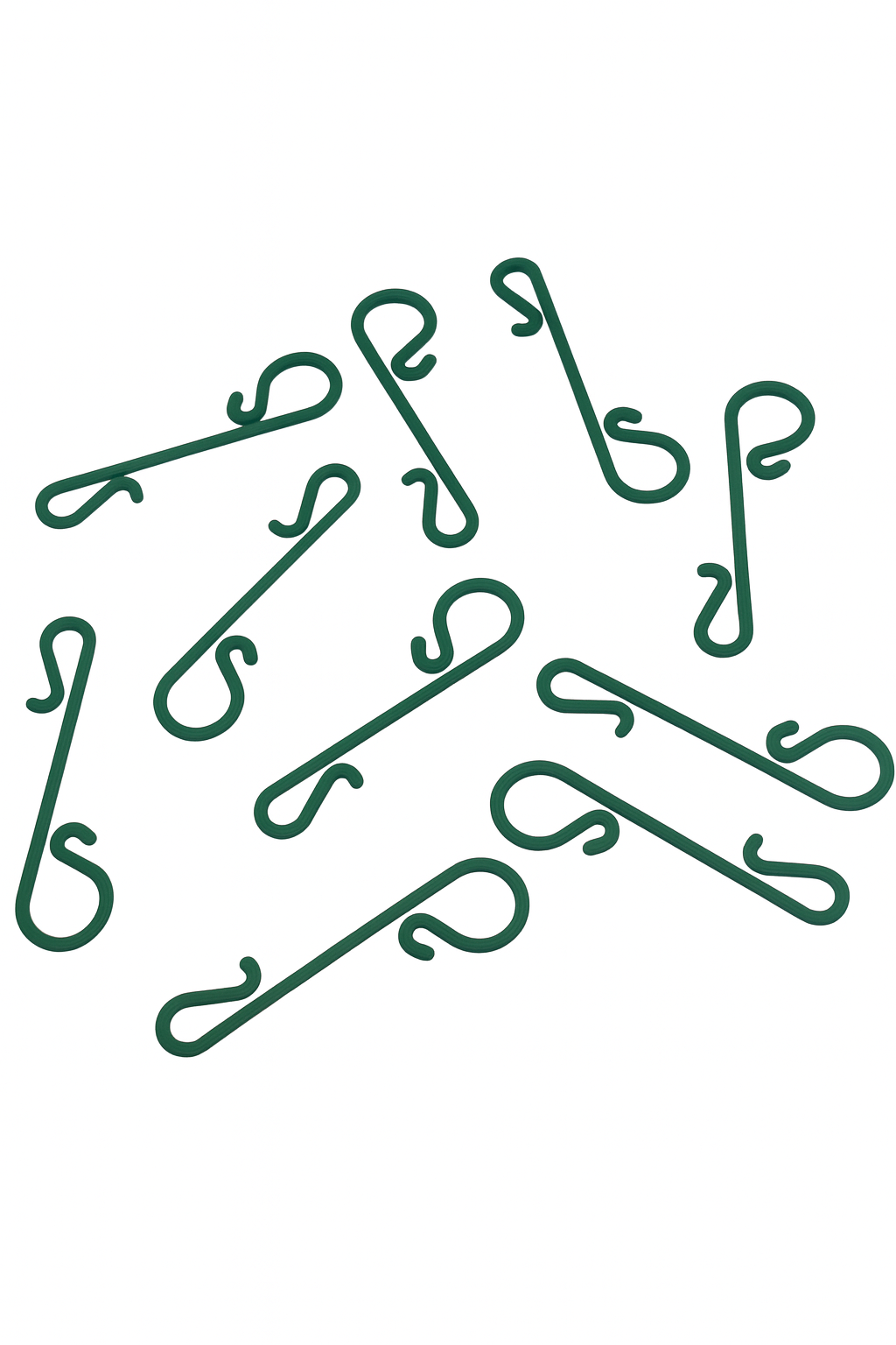 Durable Christmas Ornament Hooks – Green Hanging Clips for Holiday Tree Decorations (Set of 50)