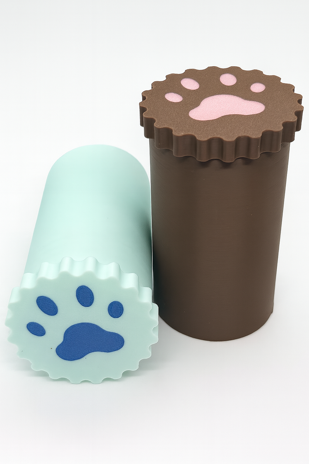 Travel Pet Snack Container with Paw Print Lid – Portable Dog & Cat Treat Holder