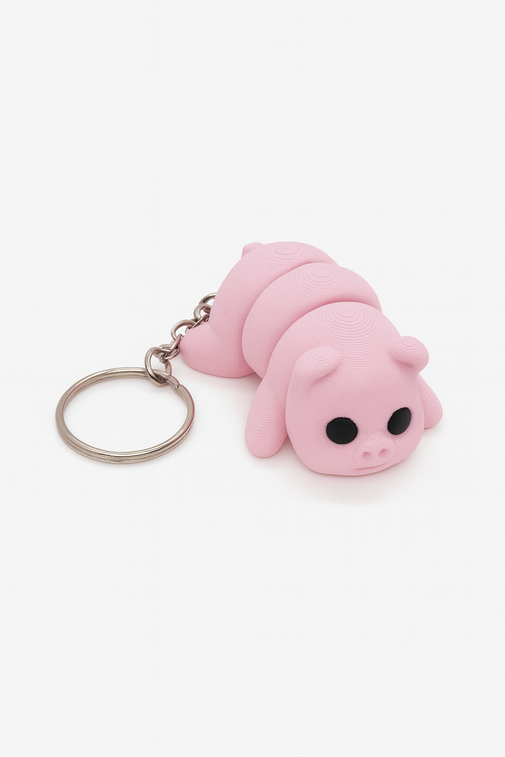 Flexible Pig Keychain: Adorable Articulated Animal Fidget Toy for Bag Charm & Novelty Gift