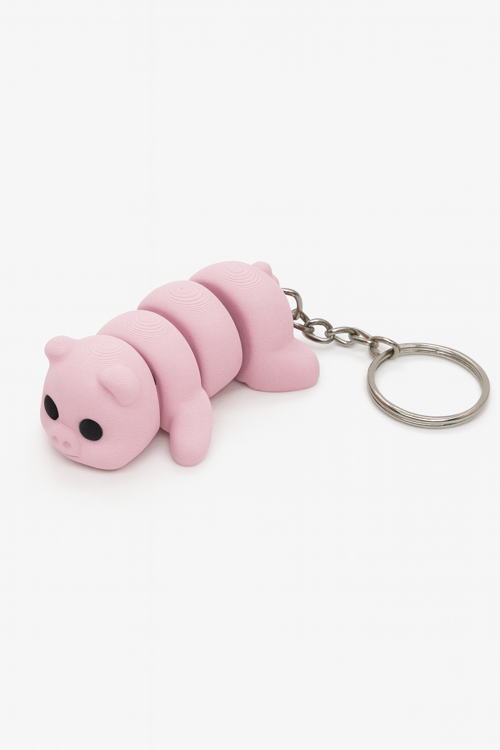 Flexible Pig Keychain: Adorable Articulated Animal Fidget Toy for Bag Charm & Novelty Gift