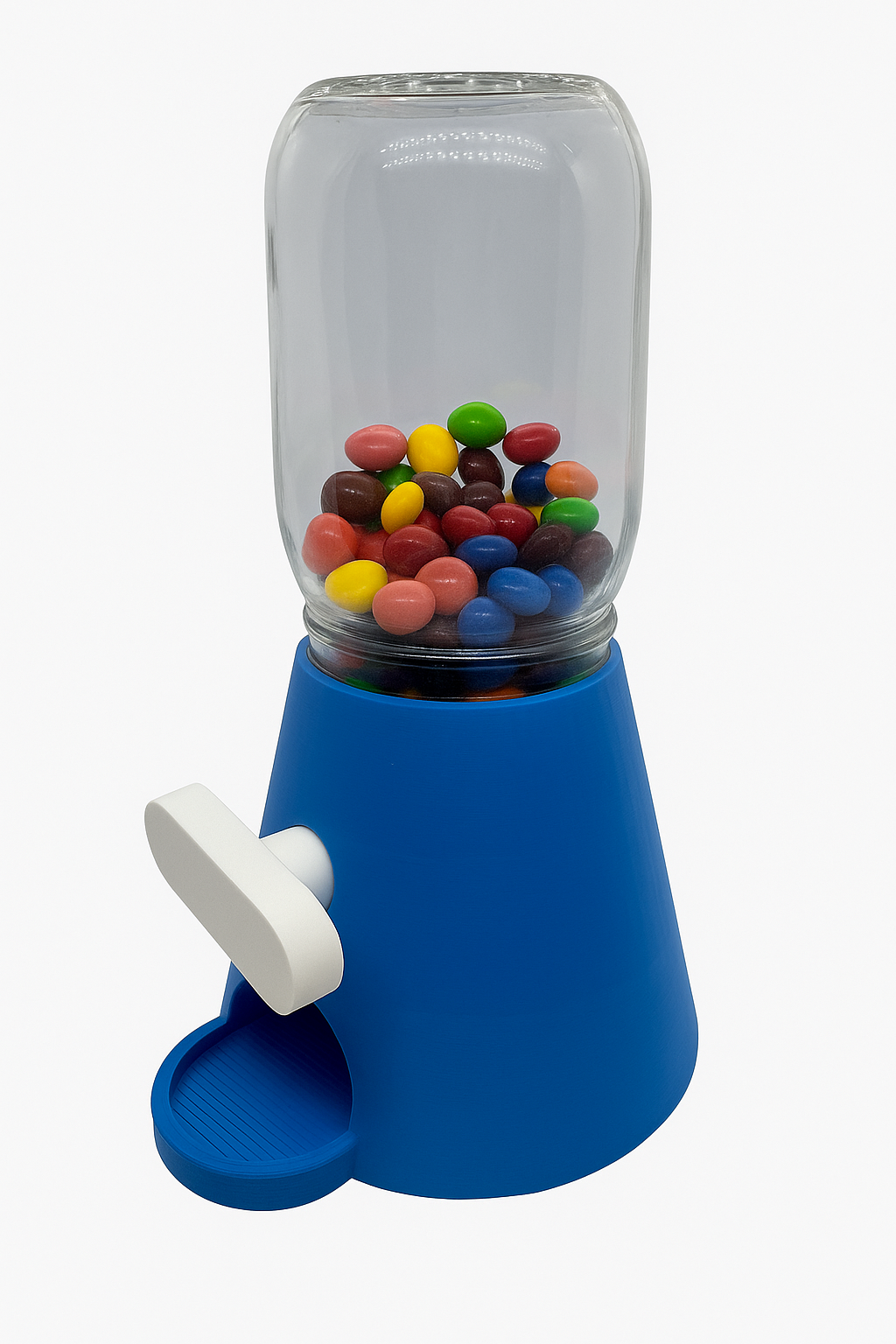 Candy Dispenser – Regular Mouth Mason Jar Treat Dispenser with Turn Lever