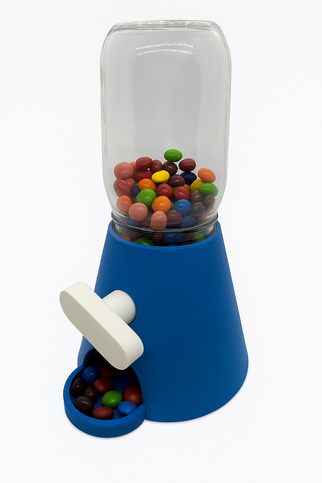 Candy Dispenser – Regular Mouth Mason Jar Treat Dispenser with Turn Lever