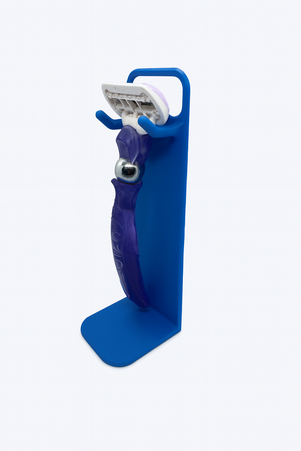 Sleek Single Razor Holder Stand – 3D Printed Bathroom Organizer