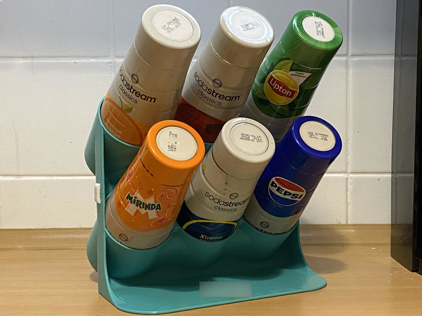 SodaStream Modular Syrup Holder – Space-Saving Organizer Rack for Flavor Bottles