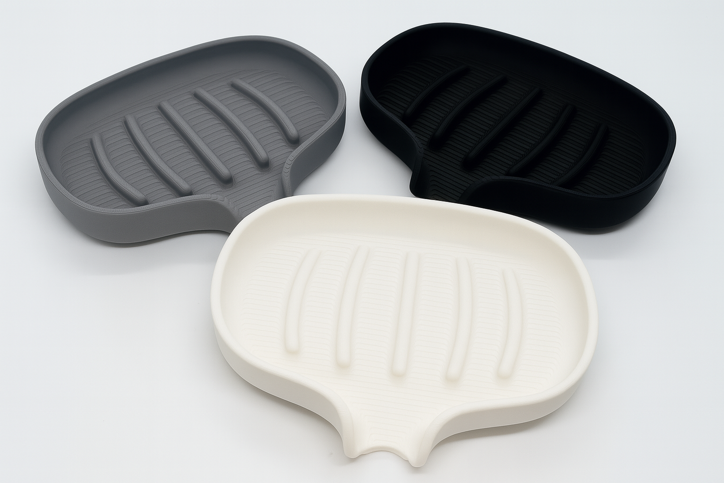 Large Self-Draining Leaf Soap Dish: Quick-Dry, Modern Bathroom Accessory for Kitchen and Shower