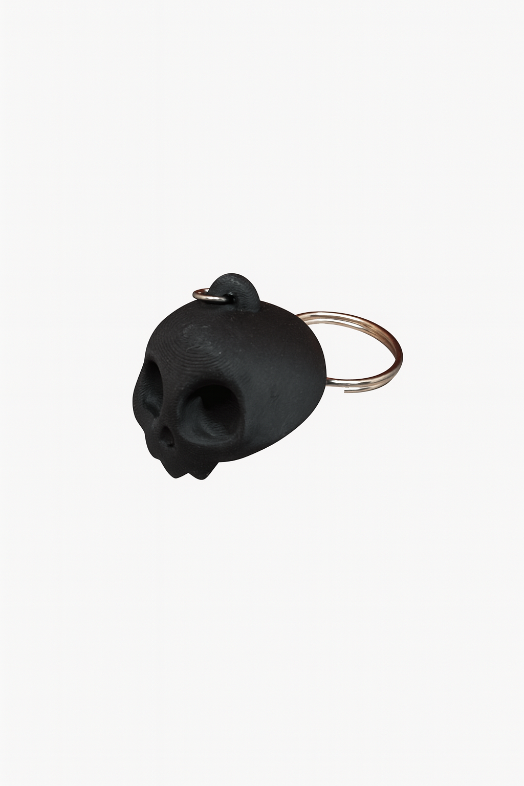 Skull Keychain – 3D Printed Gothic Charm with Metal Ring