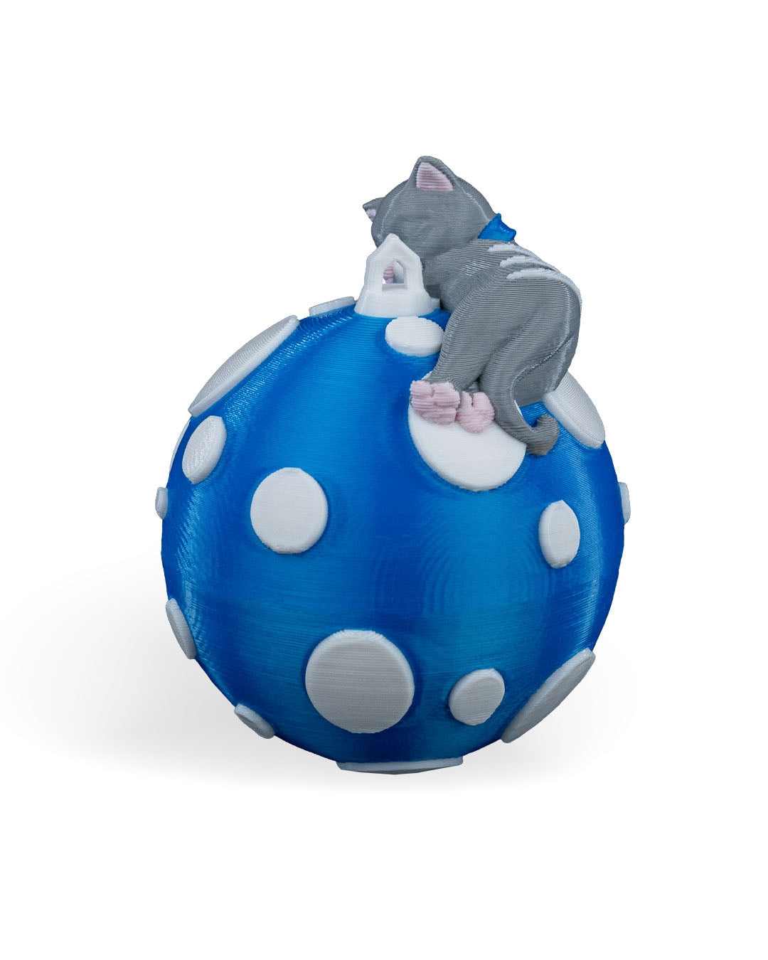 Sleeping Cat Christmas Ornament β Cute 3D Printed Kitty Holiday Tree Decoration β Perfect Gift for Cat Lovers & Pet Parents