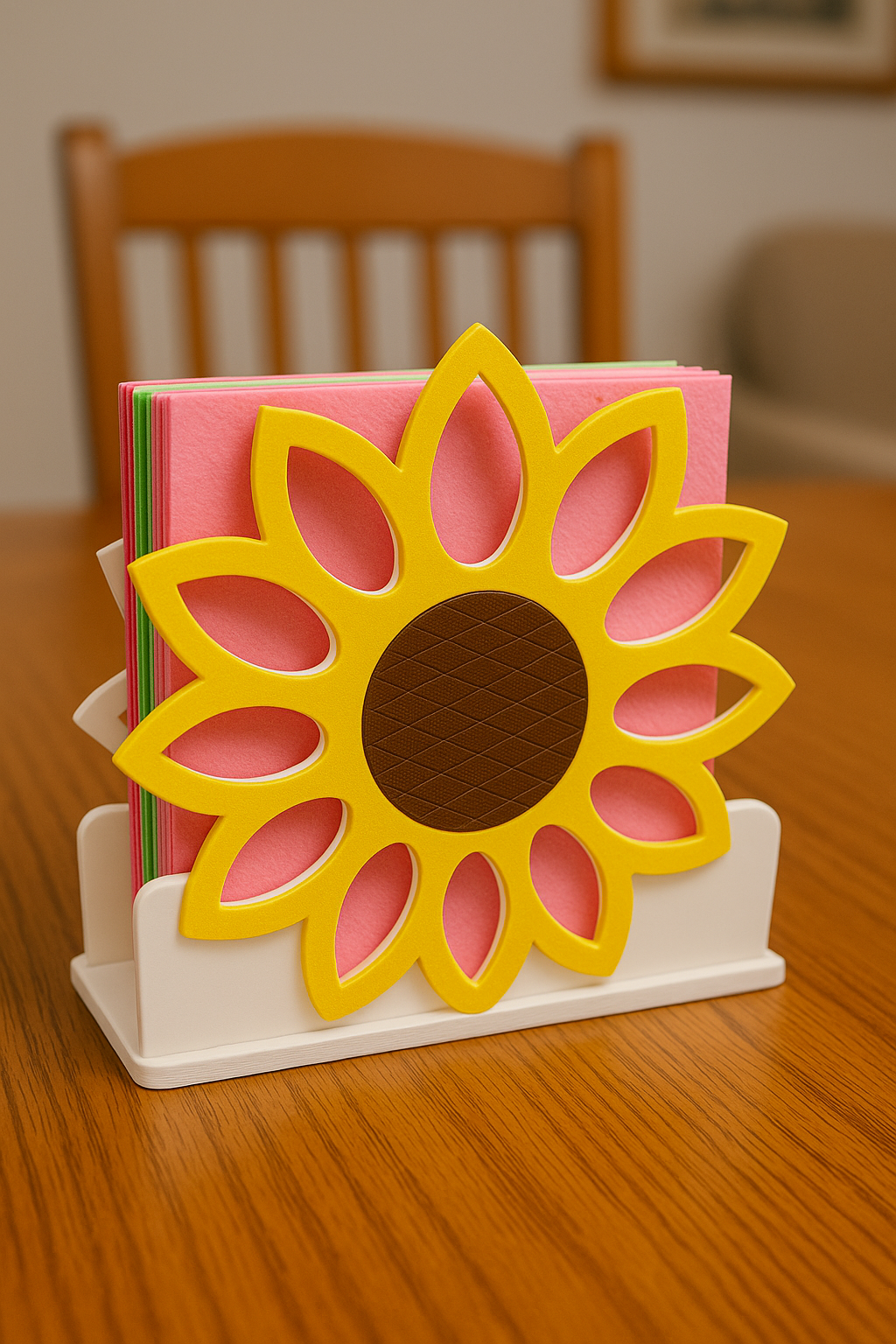Square Sunflower Napkin Holder – Bright & Cheerful Tabletop Accent